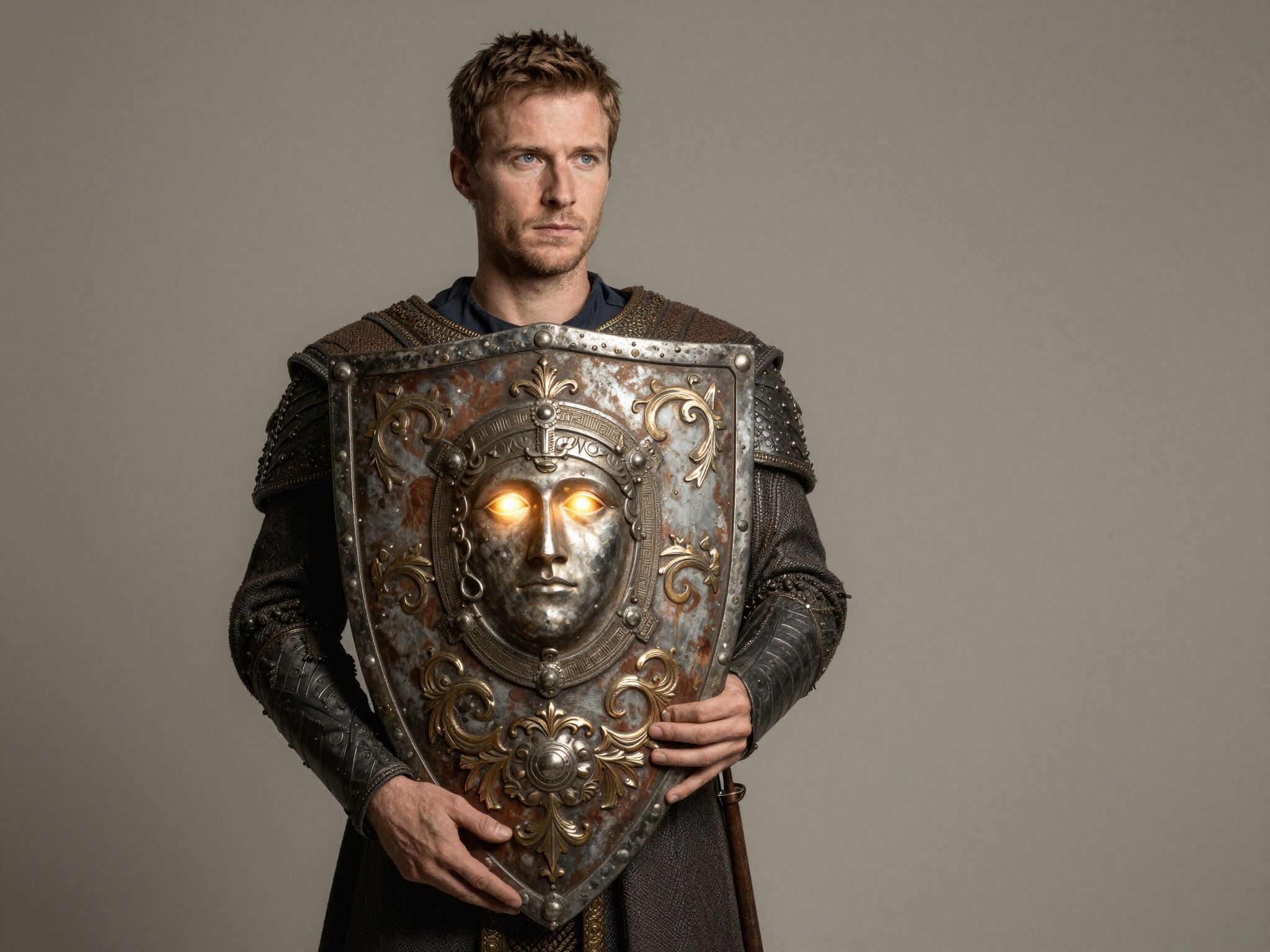 Egy beszélő pajzs az álomban a belső bölcsesség hangját jelzi, mely védelmet és útmutatást kínál.