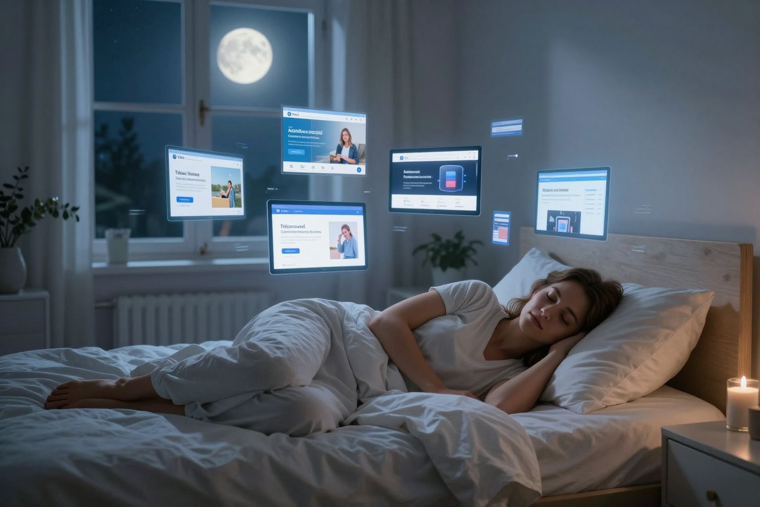 Az internetes reklám álomban a vágyak és vágyakozások titkos tükrét mutatja meg, rejtett lehetőségeket sejtetve.