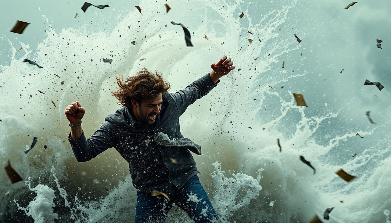 Az orkánban harcolni a belső küzdelmek szimbóluma.