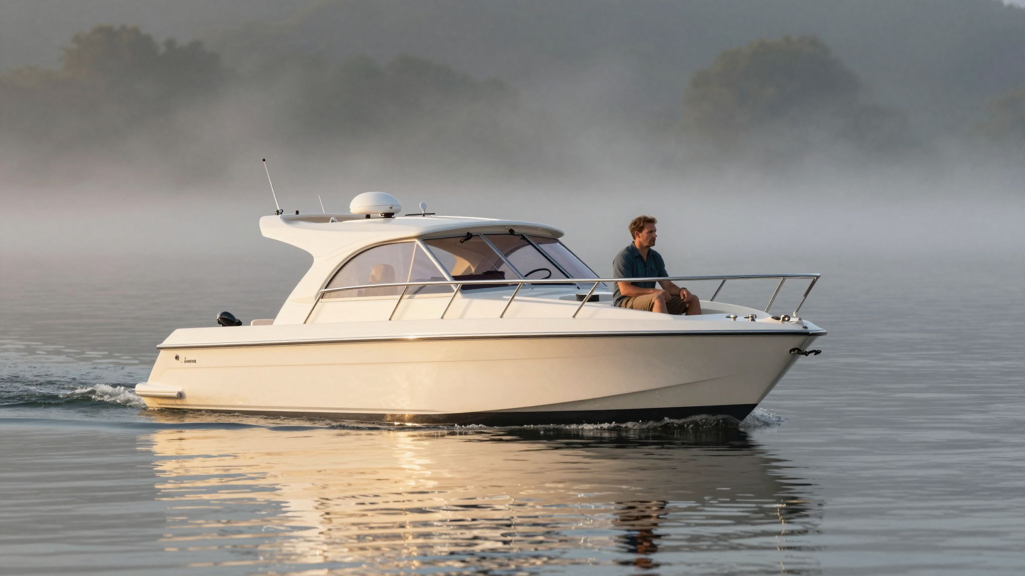 A lassan haladó motorcsónak az álomban a belső utazás türelmes ritmusát és a rejtett mélységek felfedezését jelzi.