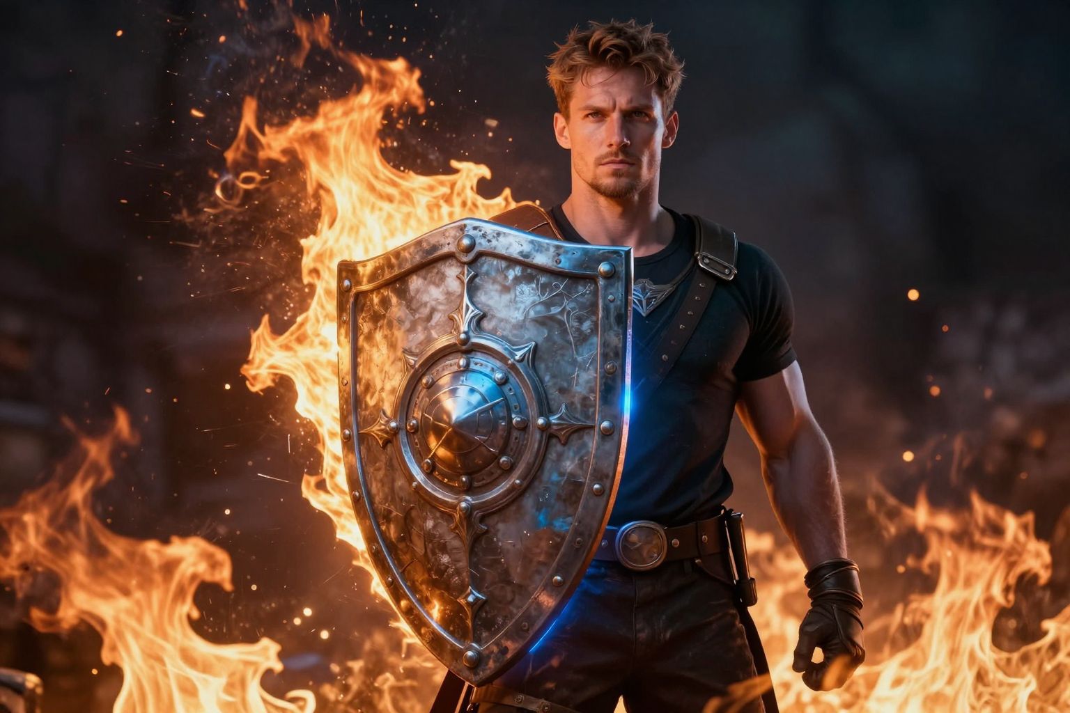 Egy tűzvédő pajzs álomban az átalakulás és belső erő titkos védőangyalát idézi meg.