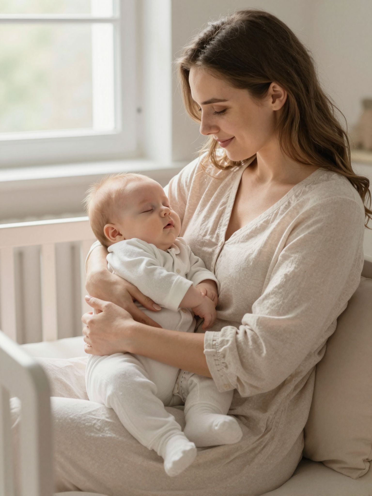 A kisbabát ringatni álomban az új kezdetek és az anyai védelem misztikus szimbóluma, mely lelket ölel át.