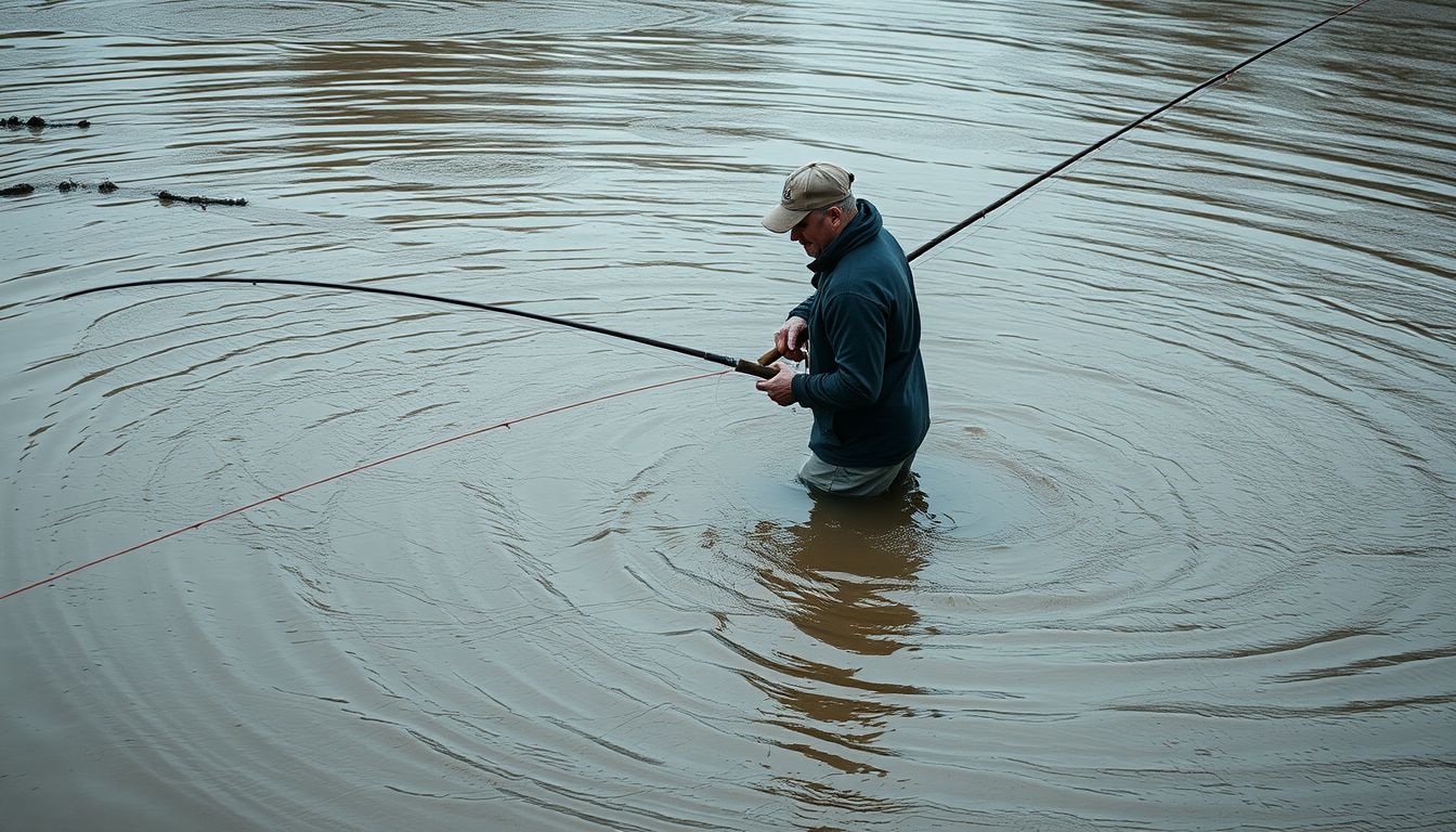 A zavaros vízben halászni új lehetőségek keresését jelenti álomban.