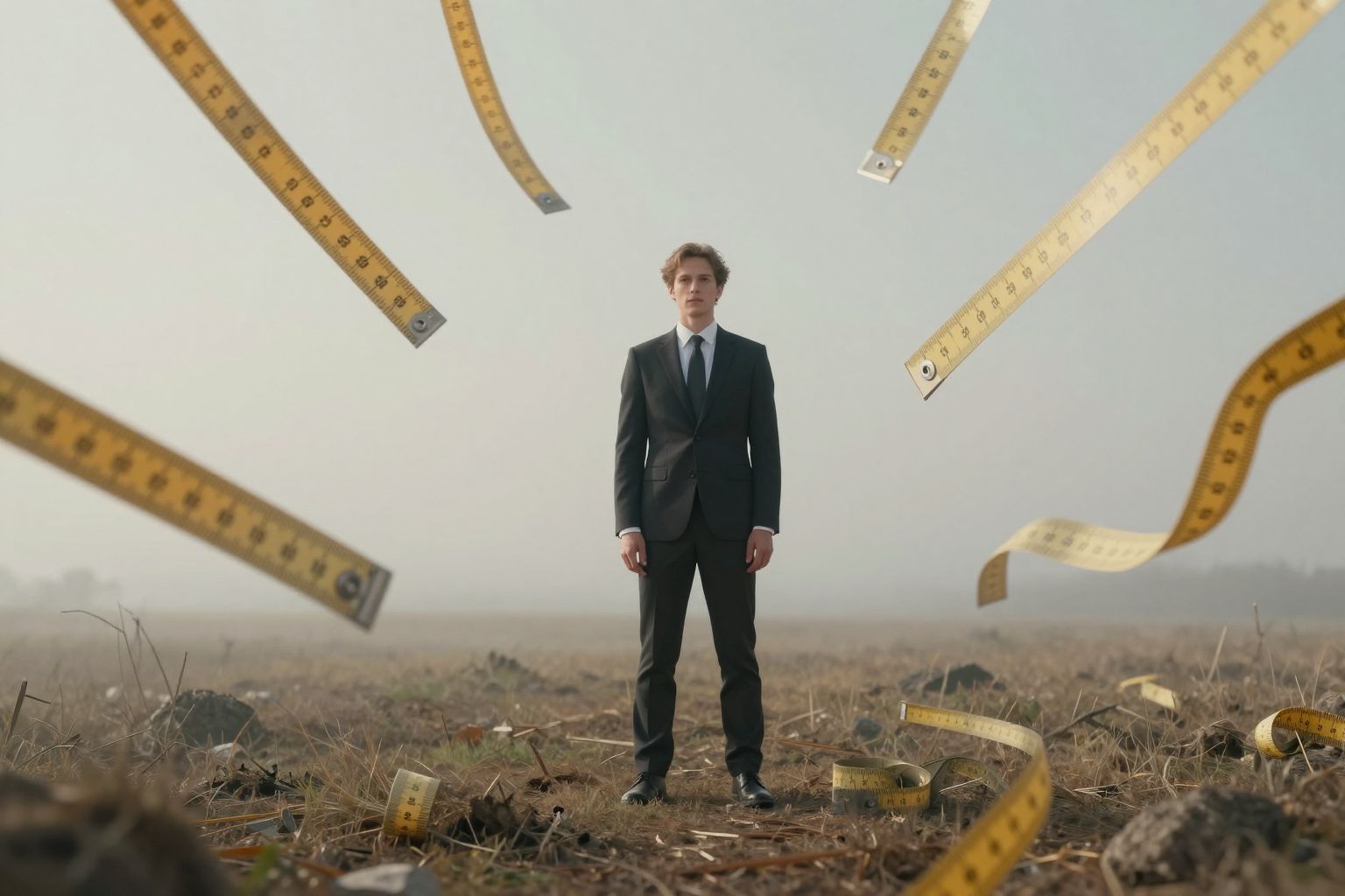 Az elveszett mérce álomban a belső iránytű megbomlását és útvesztőjét jelzi a lélek mélyén.