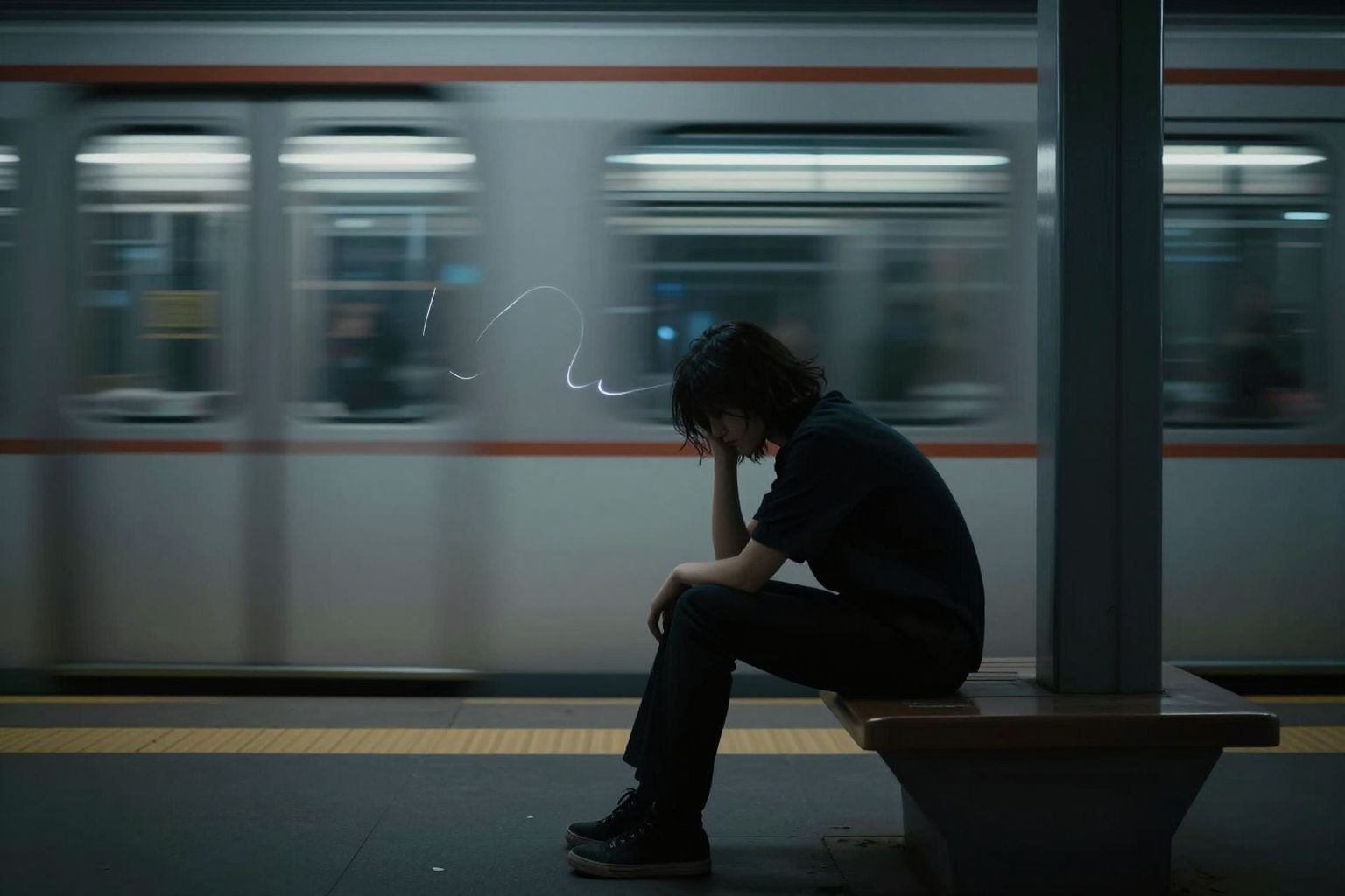 A metró álomban a sötét alagutak a belső függőségek útvesztőit szimbolizálják, melyek megszállottan vonzanak.