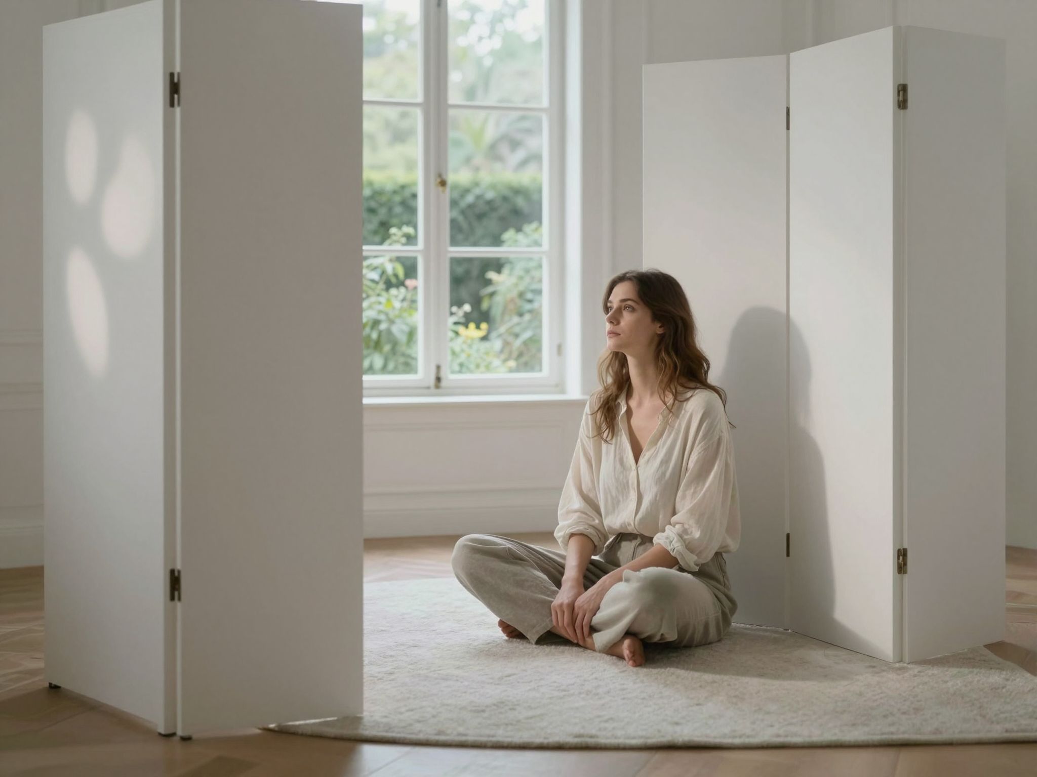 A paraván mögött rejtőző vágyak és félelmek szőtték álmaink szövetét, tükrözve lelkünk titkos labirintusait.