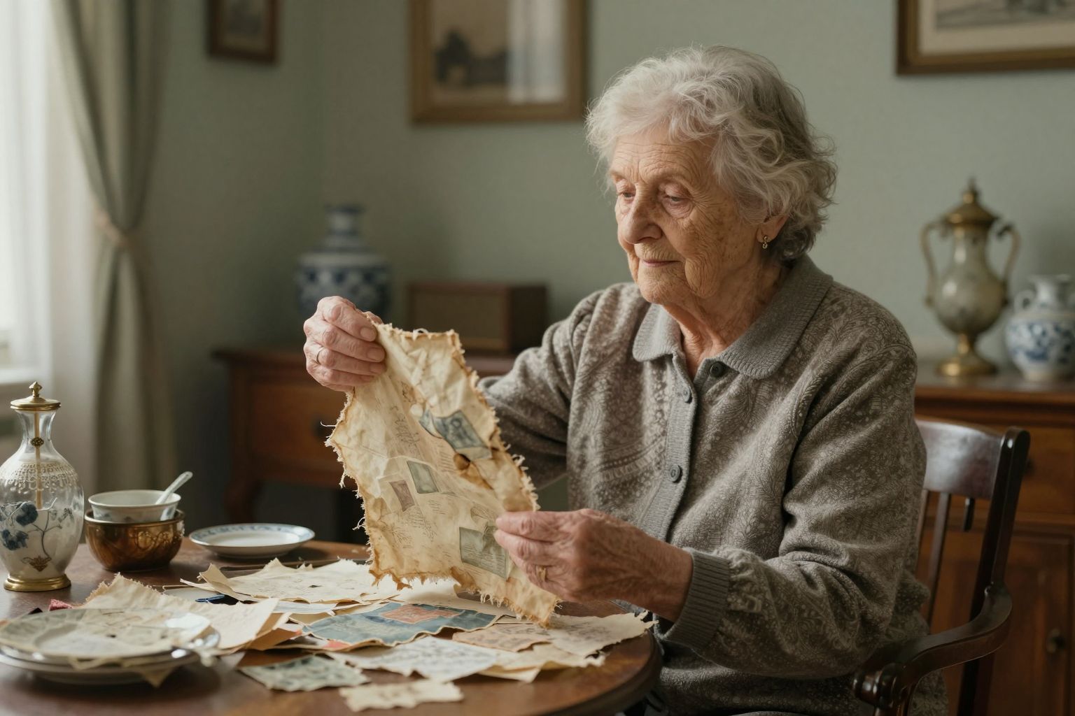 A régi rongyok álomban rejtett múltunk titkait szövik, felidézve elfeledett álmokat és érzéseket.