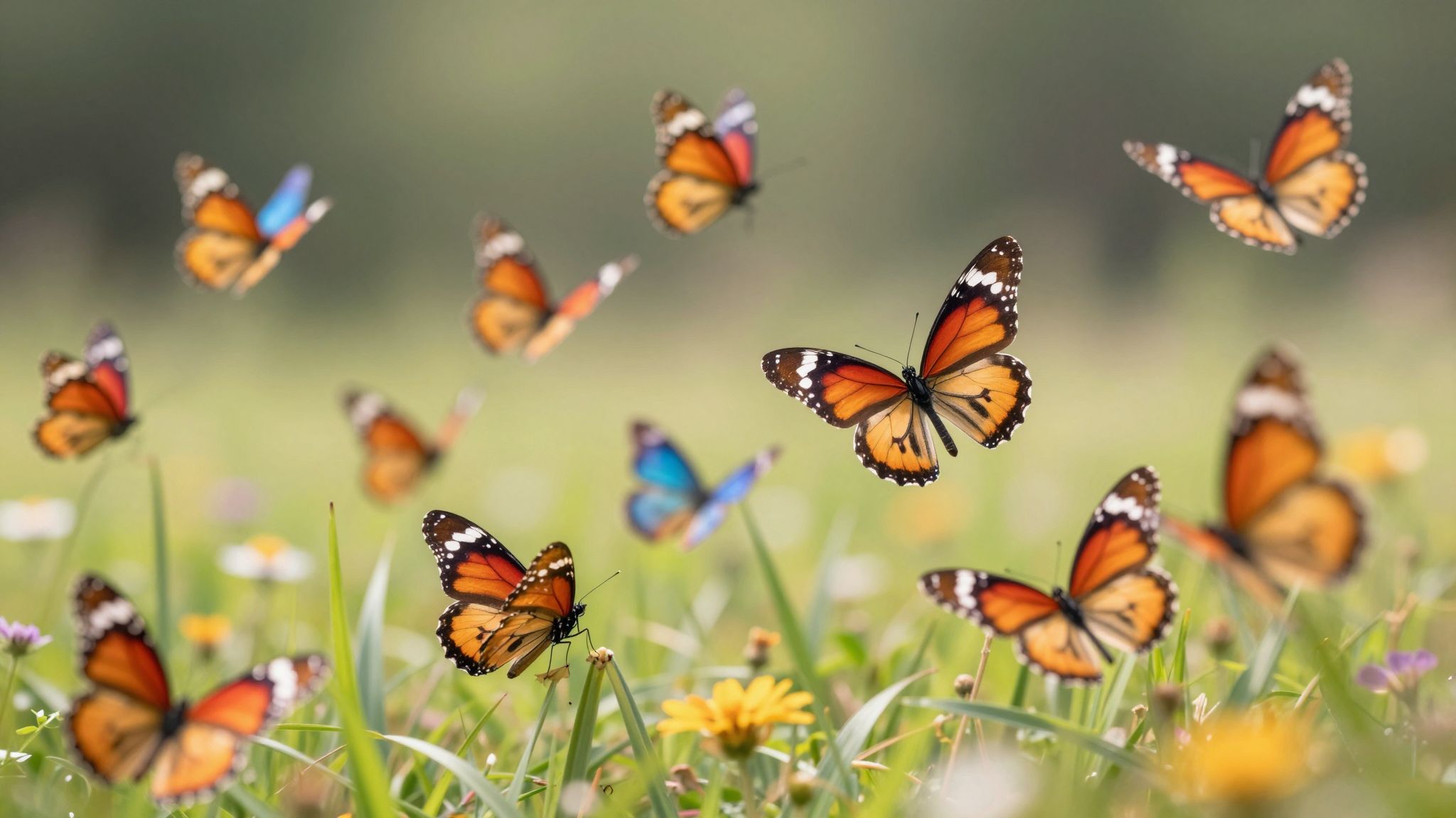A színes pillangók álomban a lélek szabadságát és a váratlan boldogság varázslatos érintését hordozzák.