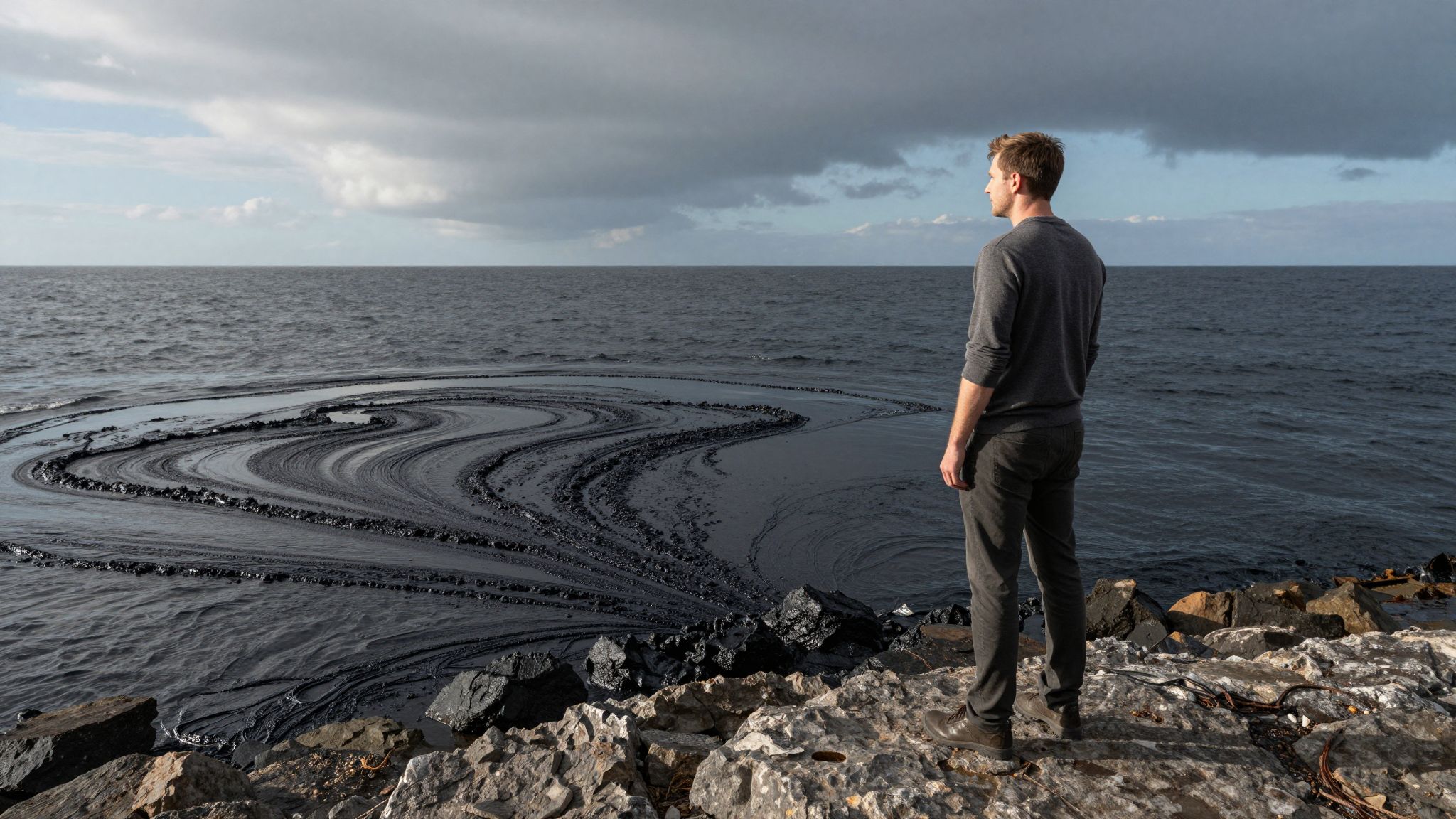 A gázolajjal teli tenger álmodása a lélek mélyén rejlő viharos érzelmek és sötét titkok szimbóluma lehet.