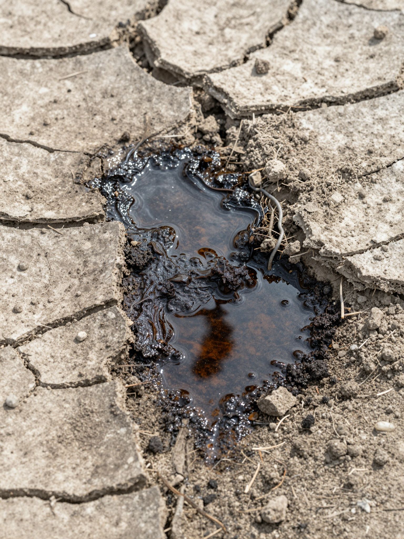 A gázolaj földre ömlése a lélek mélyéről érkező sötét érzelmek tisztulását és újjászületését jelzi.