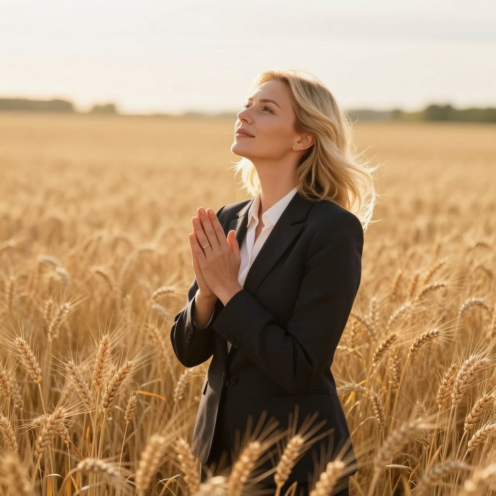 Az aranyló búzamező álomban az isteni áldás suhan át lelkeden, bőséget és szerencsét ígérve.