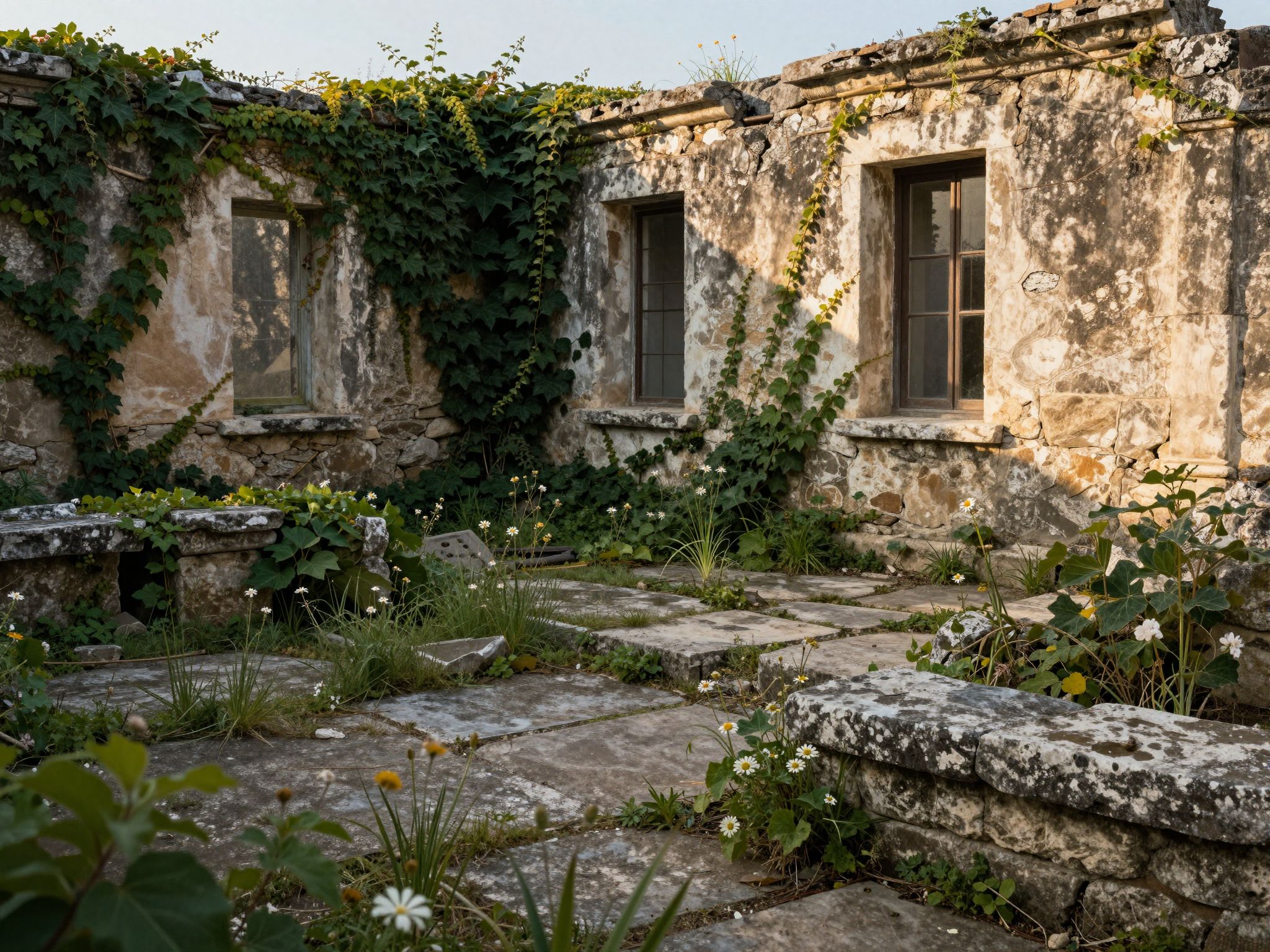 Az udvaron lévő romok álma a múlt fájdalmait hozza felszínre, változás és veszteség misztikus jeleként.