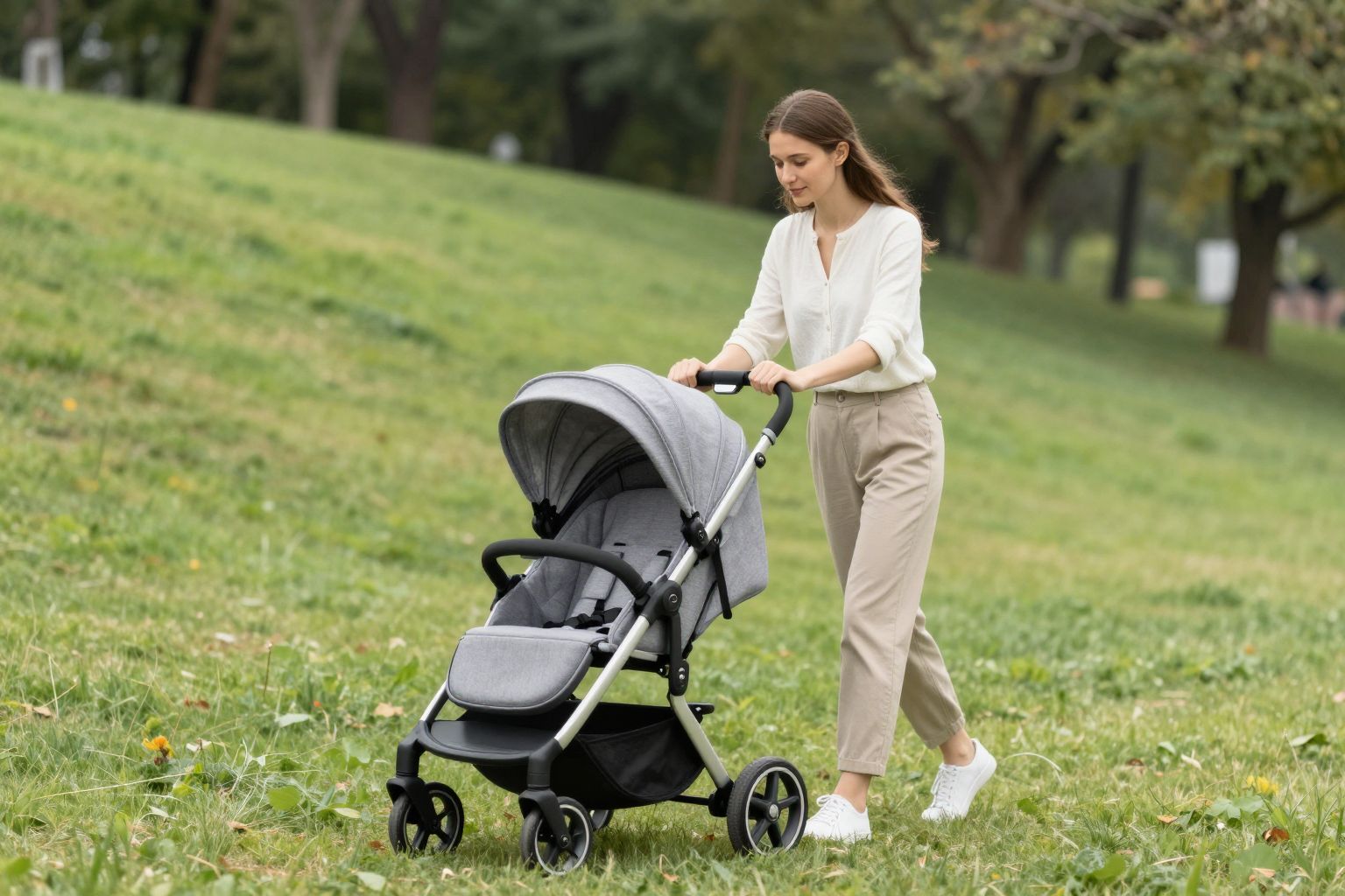 Babakocsit tolni lefelé álmodni a megnyugvás és az élet nehézségeinek lassú, mégis biztos elfogadását jelzi.