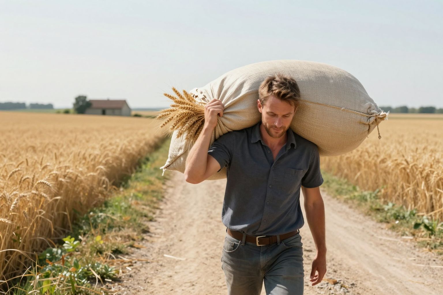 A búzaszállítás álomban az élet útján hordozott terheket és a kitartó, reményteljes előrehaladást jelképezi.