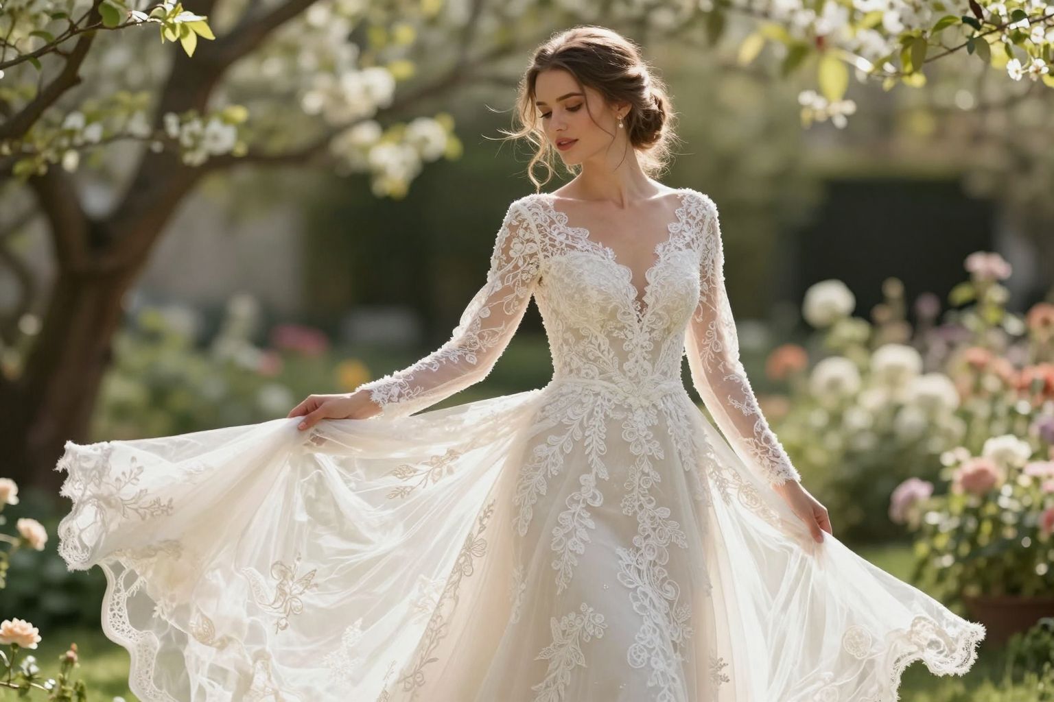 A csipkés esküvői ruha álmokban a szív titkos vágyait és a jövőbe vetett hittel teli reményeket szimbolizálja.