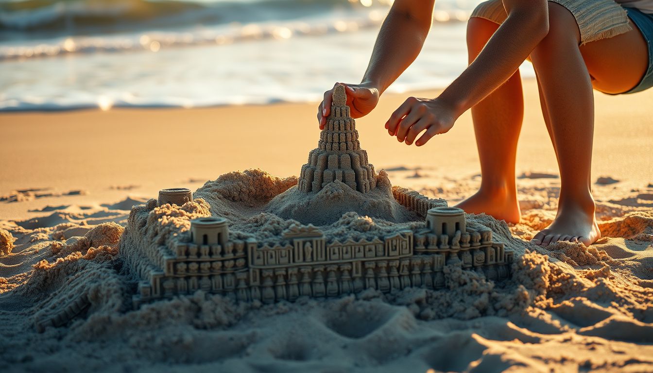 Az egyedüli homokvárépítés a belső erő jelképe.