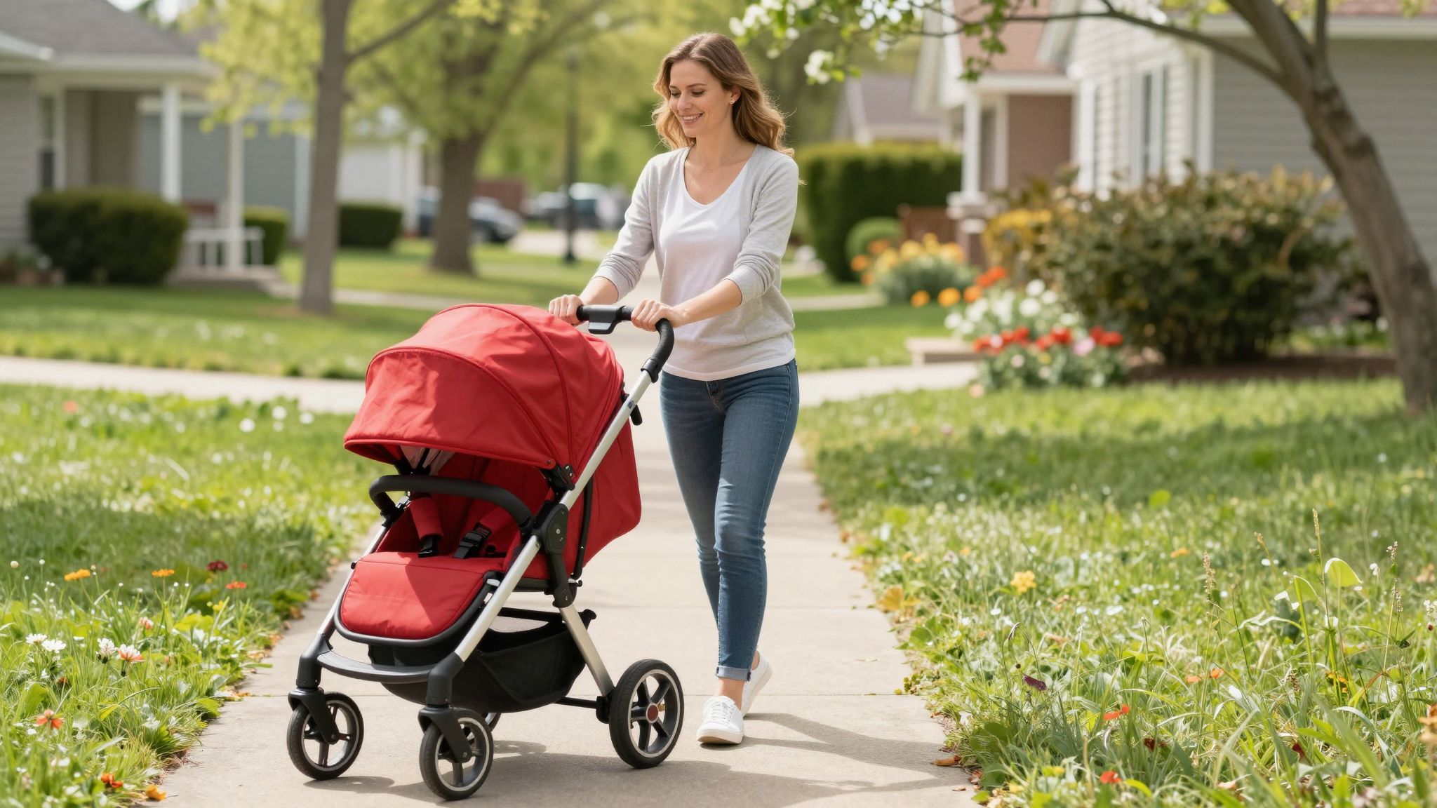 A piros babakocsi az álomban az élénk érzelmek és szenvedélyes életvágy tükröződése, új kezdeteket hordozva.