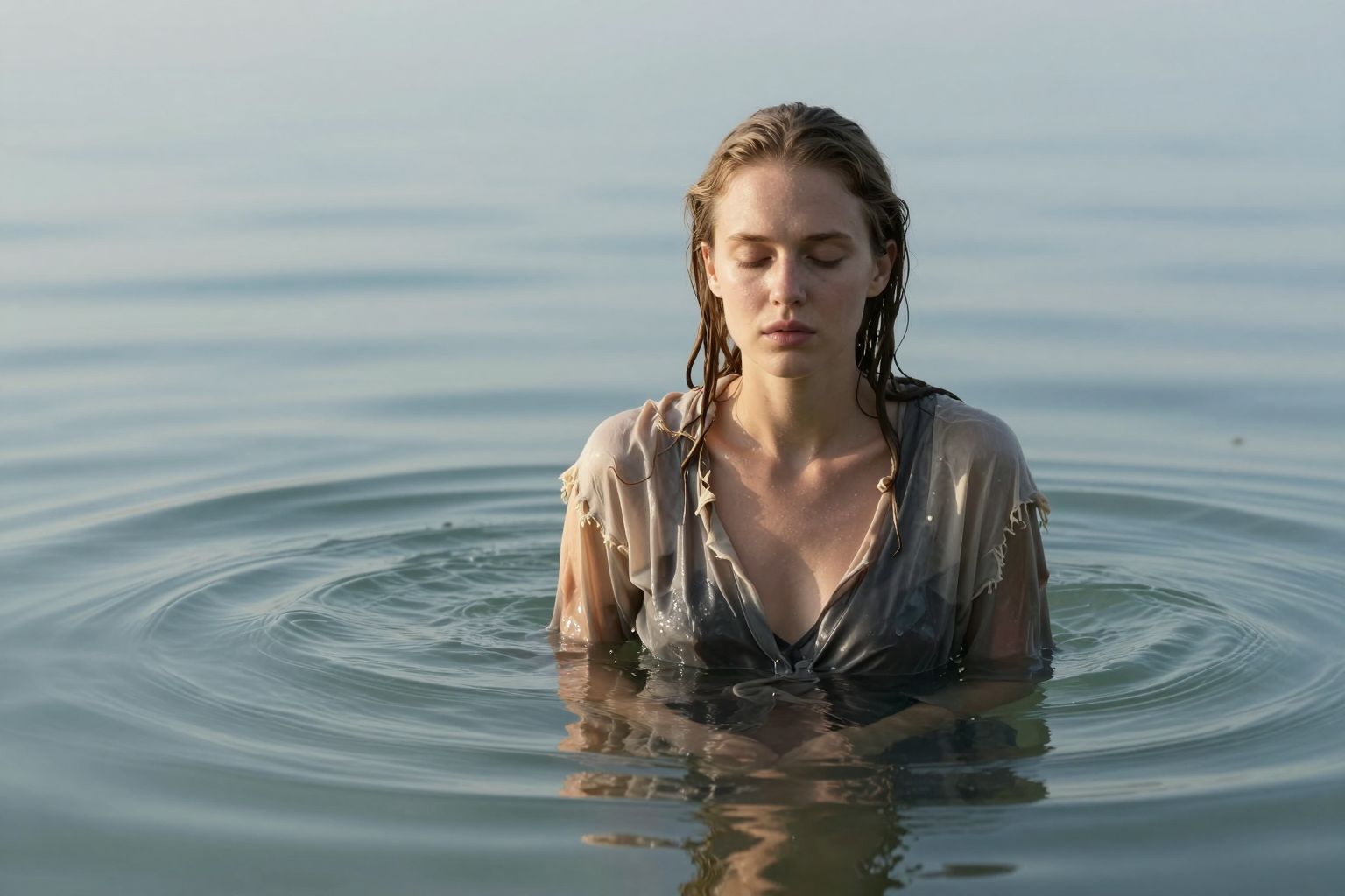 A vízben ázó rongy álomban az elveszettség érzését és a lélek sodródó passzivitását jelképezi mély belső küzdelmek közepette.