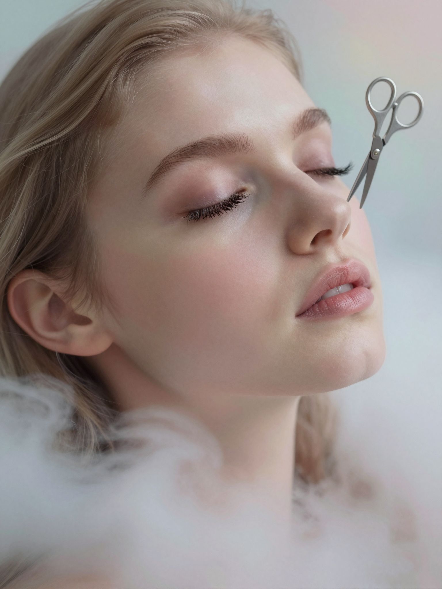 Álmaidban a szempilla vágása a múlt elveszett lehetőségeit és a korlátozásokkal teli jövőt jelképezi.