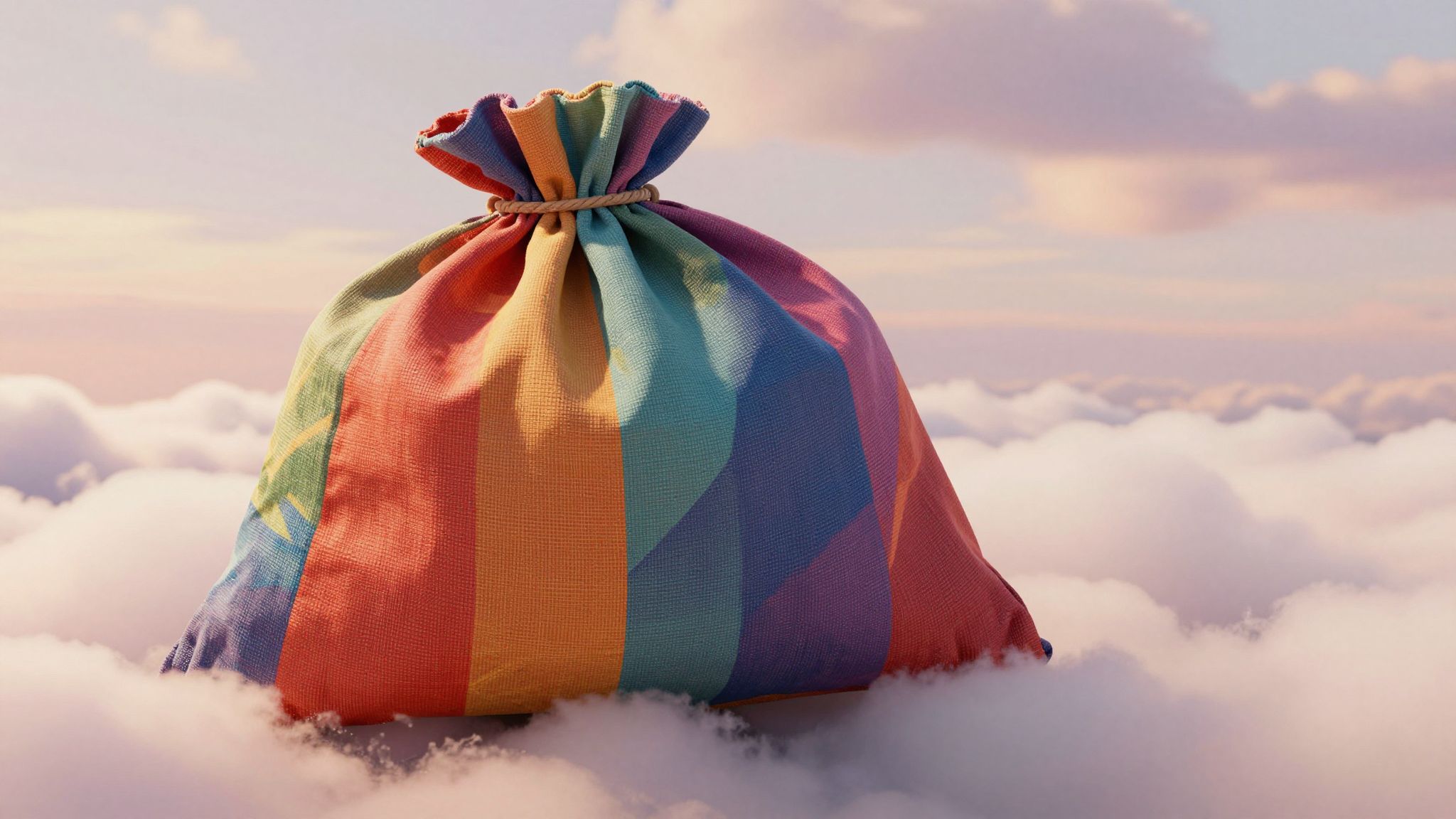 A színes zsák álomban a titkos vágyak és rejtett érzelmek szivárványát ragyogtatja fel előttünk.