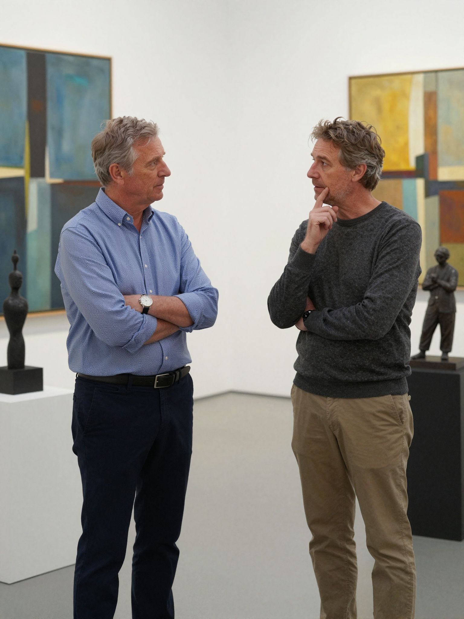 A tárlatban való beszélgetés üzenetek titkos tánca, ahol a lelkek mélyebb gondolatokat suttognak egymásnak.