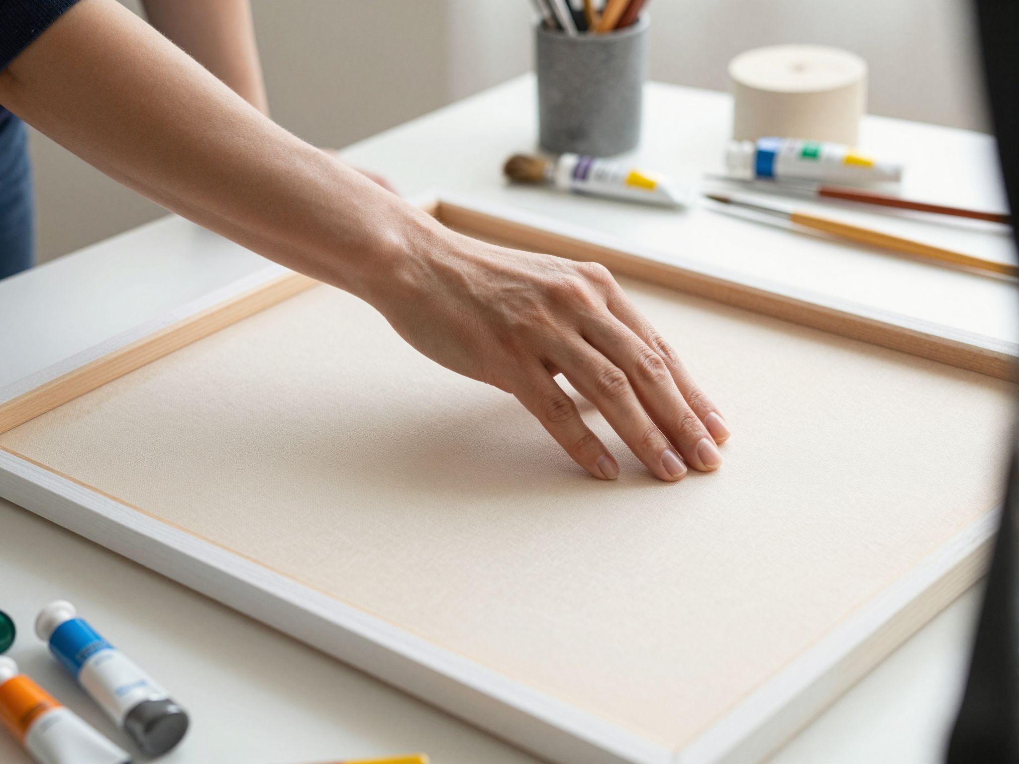 A vászon készítése álomban a belső kreativitás születését jelzi, ahol lélek és valóság találkozik titokzatos módon.