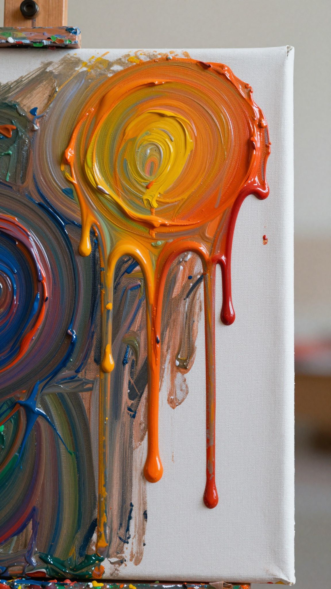 A vászon festékkel leöntve titkos érzelmek árnya, mely a lélek mélyén elszunnyadó vágyakat hozza felszínre.