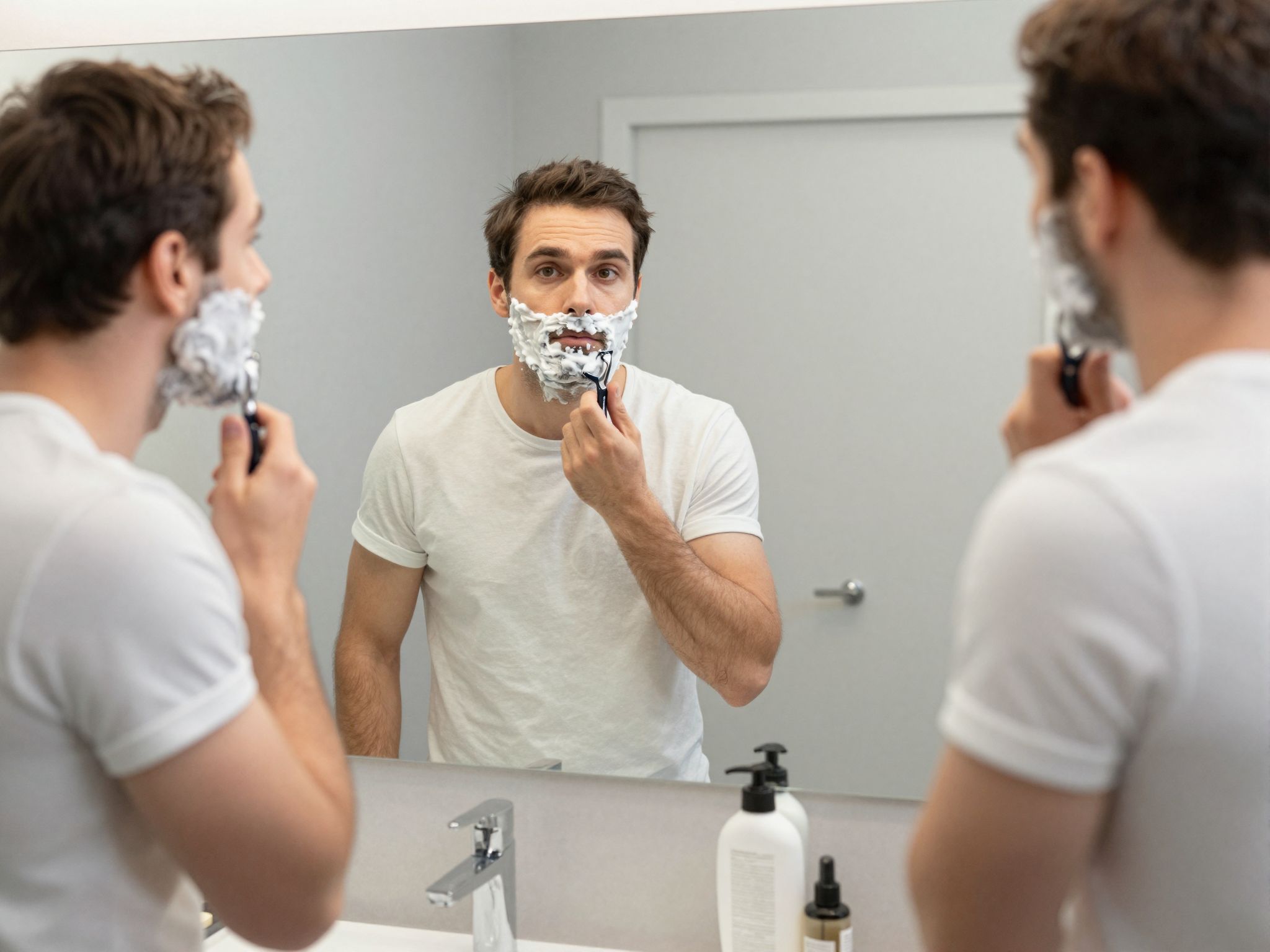 A tükörben tükröződő arc a belső én felfedezésének kapuját nyitja meg, új lehetőségeket sejtetve.