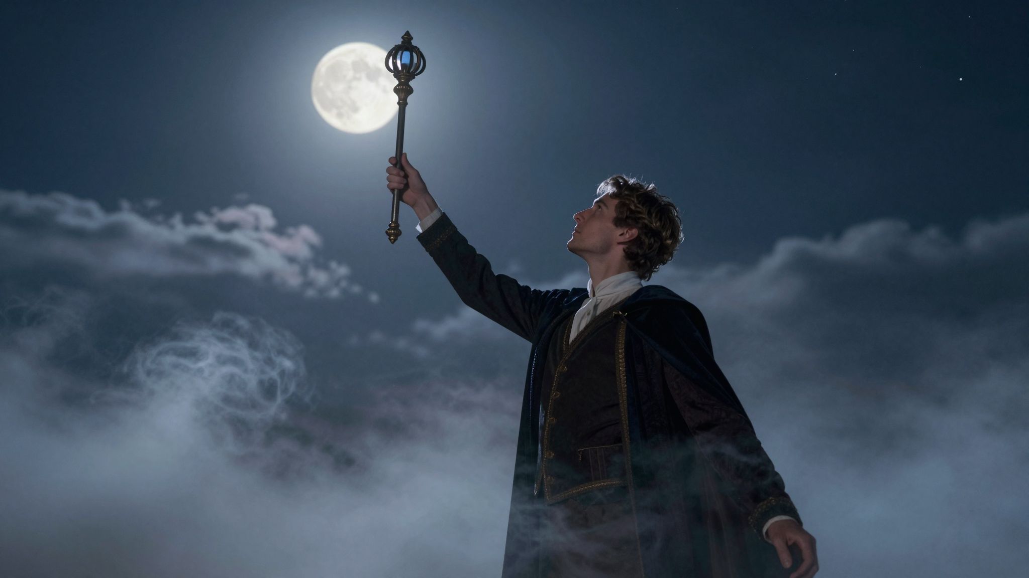 Az álom jogart dobálva a hatalom elvesztését vagy a felelősség súlyától való megszabadulást jelzi.