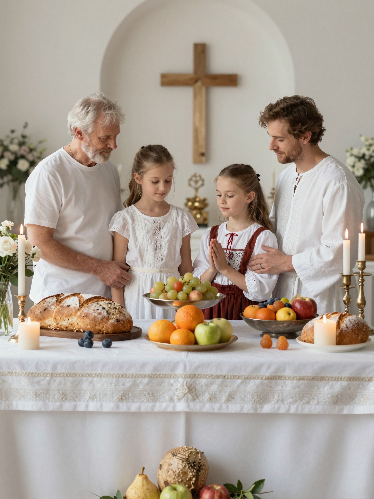 Az oltáron elhelyezett ételek a bőség, a hálás szív és a szellemi táplálék szimbólumai az álmainkban.