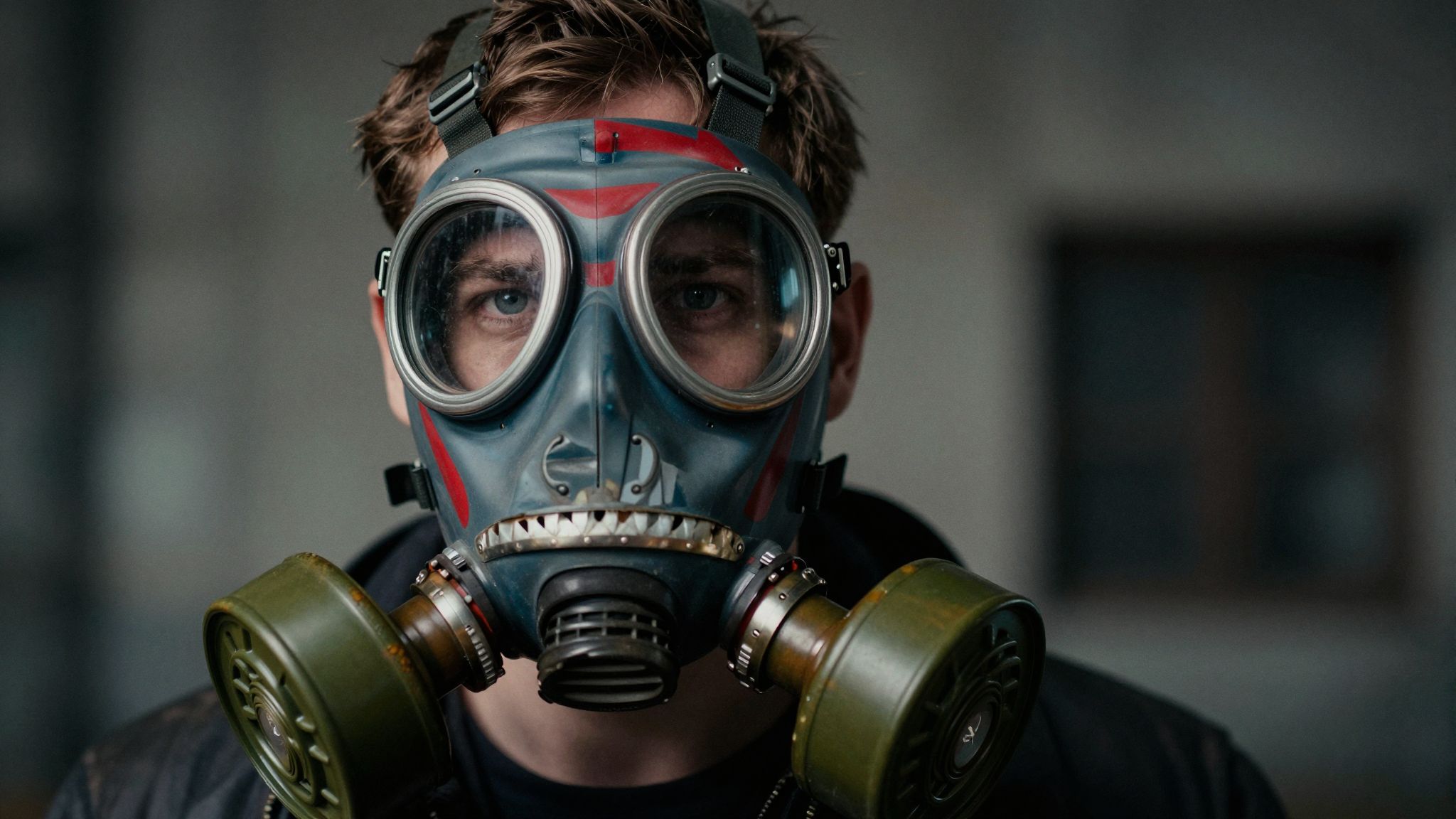 A színes gázálarc mögött rejtőző álmok felfedik a lélek titkos vágyait és elfojtott érzelmeit.