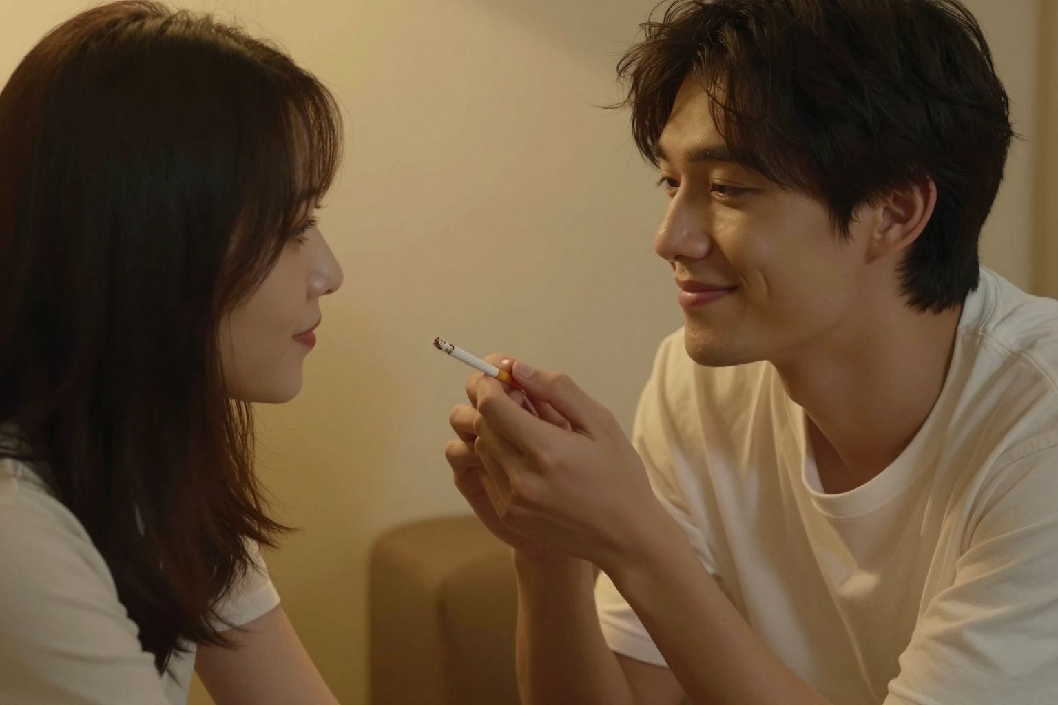 Álmunkban a cigaretta átadása titkos kapcsolatokat sejtet, melyekben a vágy és a vágyakozás rejtőzik.