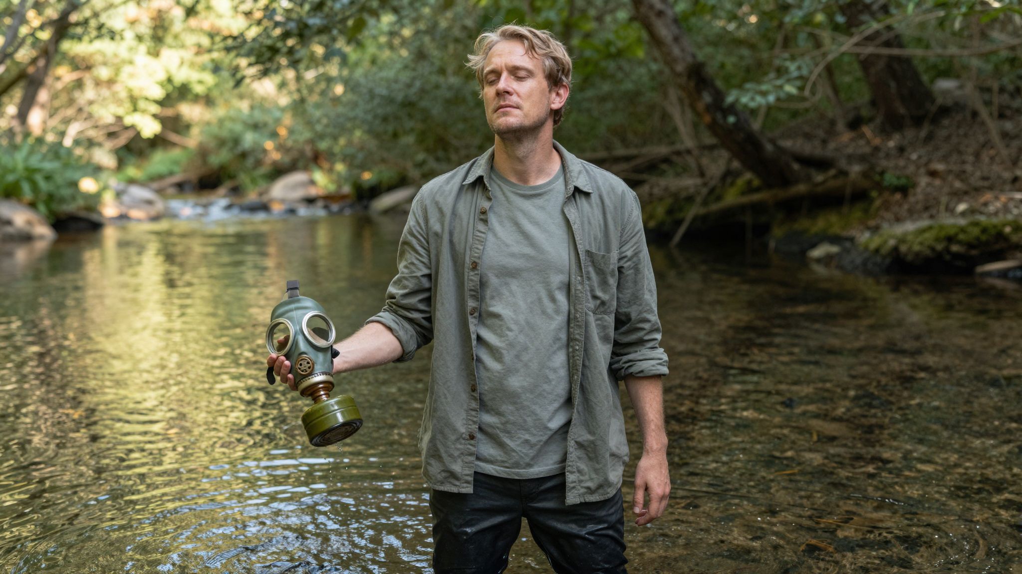 A gázálarc eldobása a belső béke keresésének szimbóluma, amely felszabadítja a szívet a félelmek fogságából.