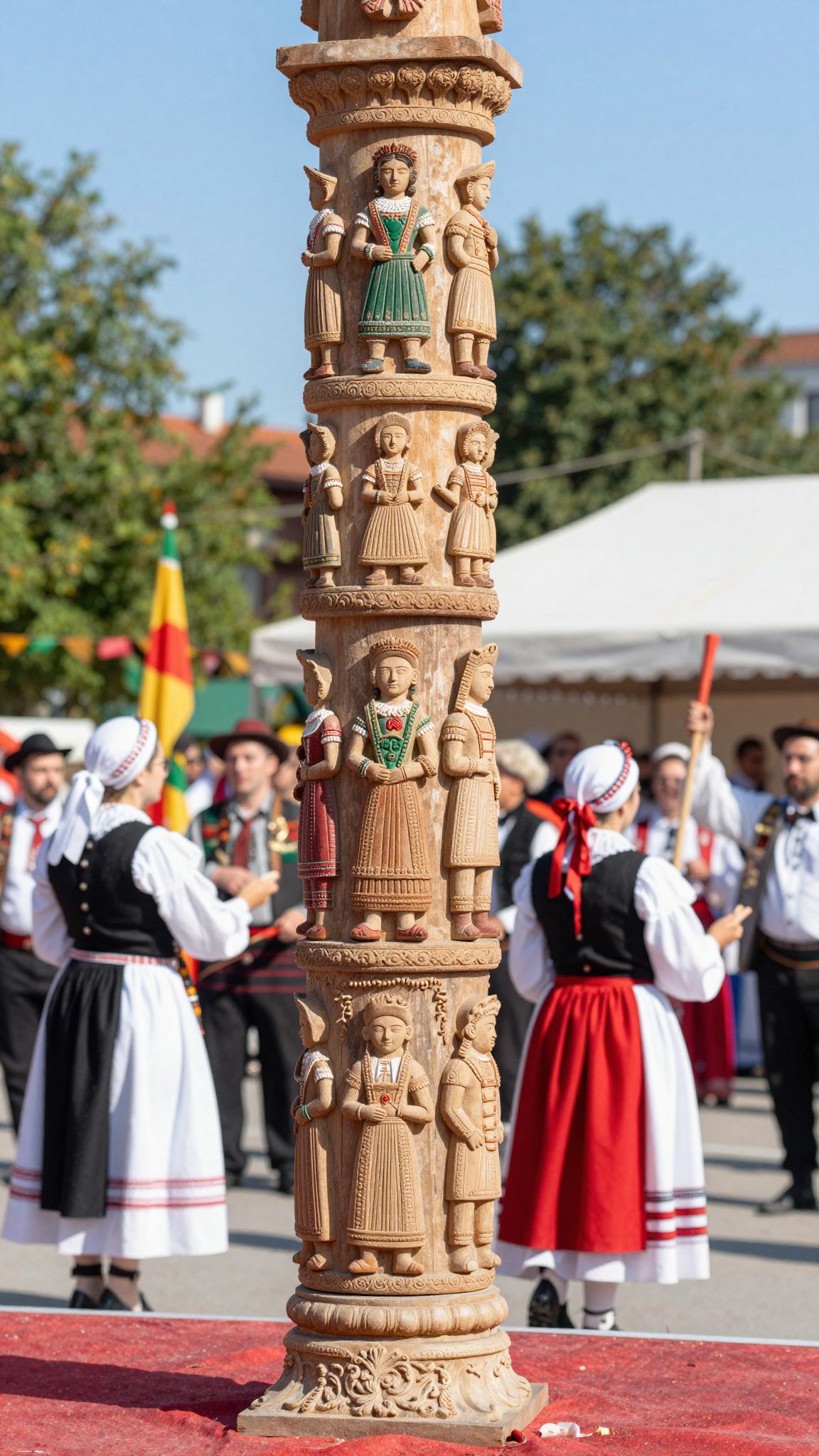 Az oszlopok szimbolikus védelmet nyújtanak, összekötve az eget és a földet, álmainkban pedig a bölcsesség hídját képezik.