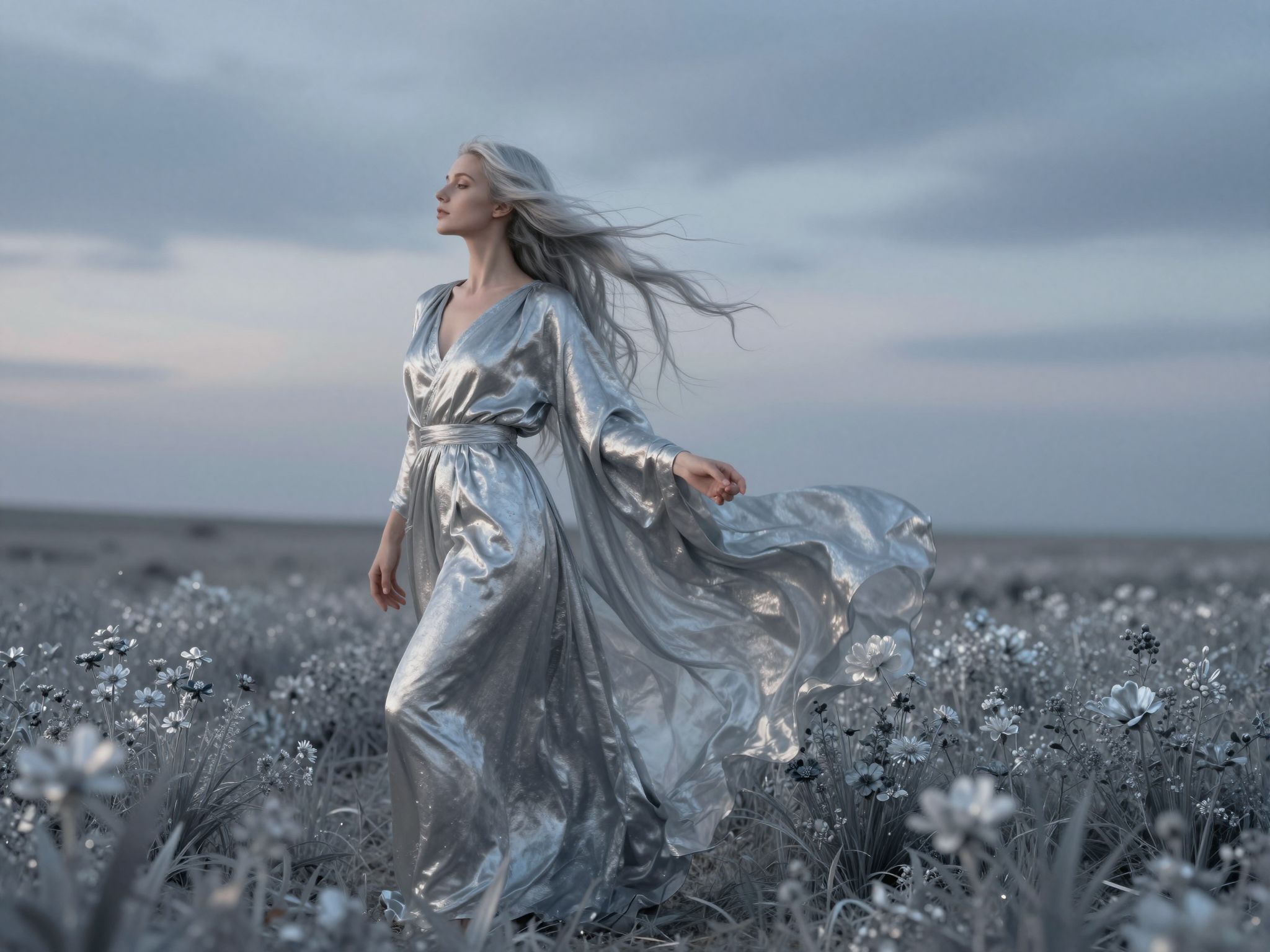 Az ezüst fénye az álmokban a nőiesség rejtett erejét és az intuíció szelíd szeleket hívja elő.