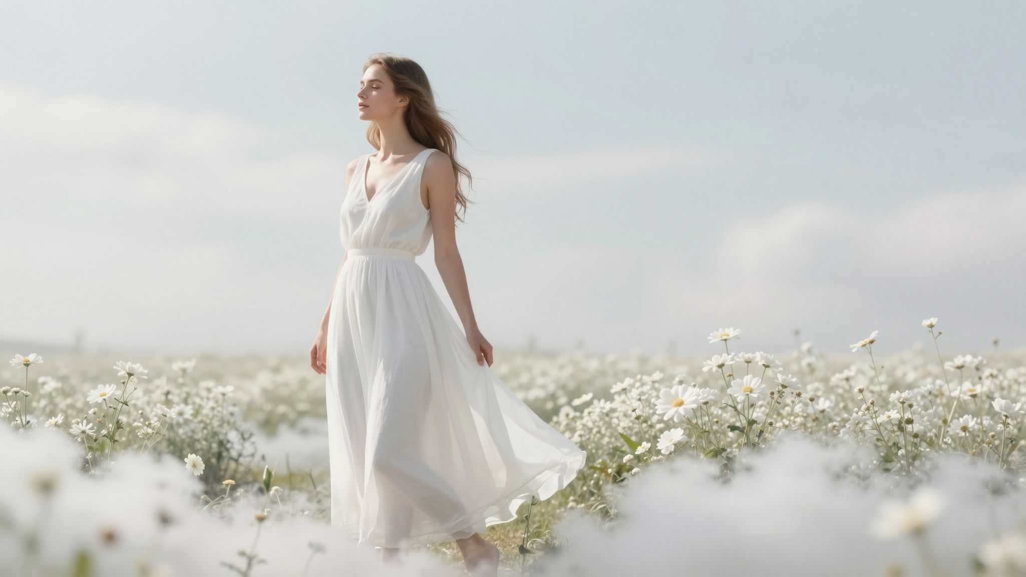 A fehér szín álomban gyakran új lehetőségek kapuját nyitja, tiszta lélekkel hirdetve a remény ragyogását.