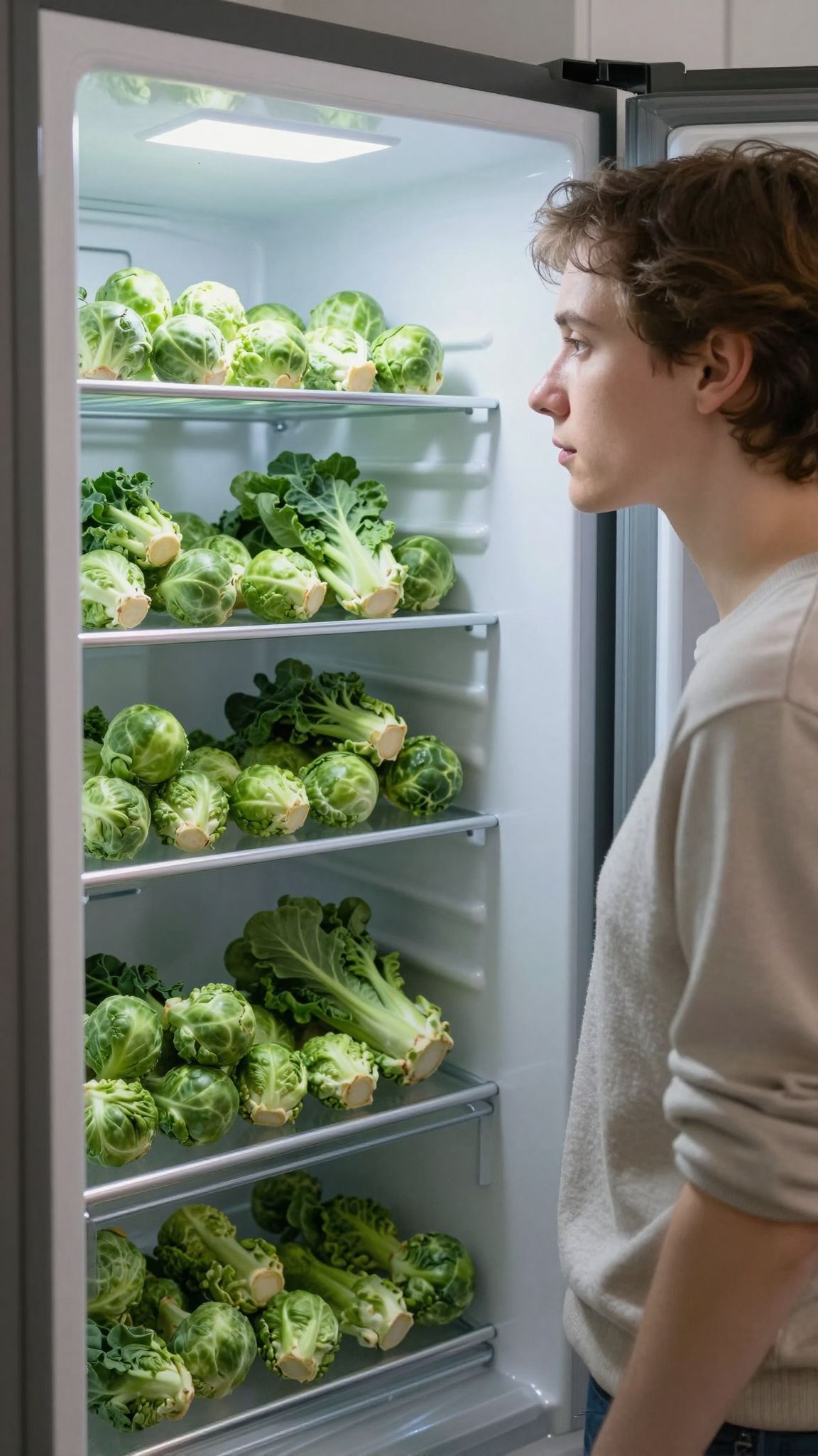 A kelbimbóval teli hűtőszekrény az álmok mélyén rejtett vágyakat és titkokat tárol, mint egy elfeledett kincsesláda.