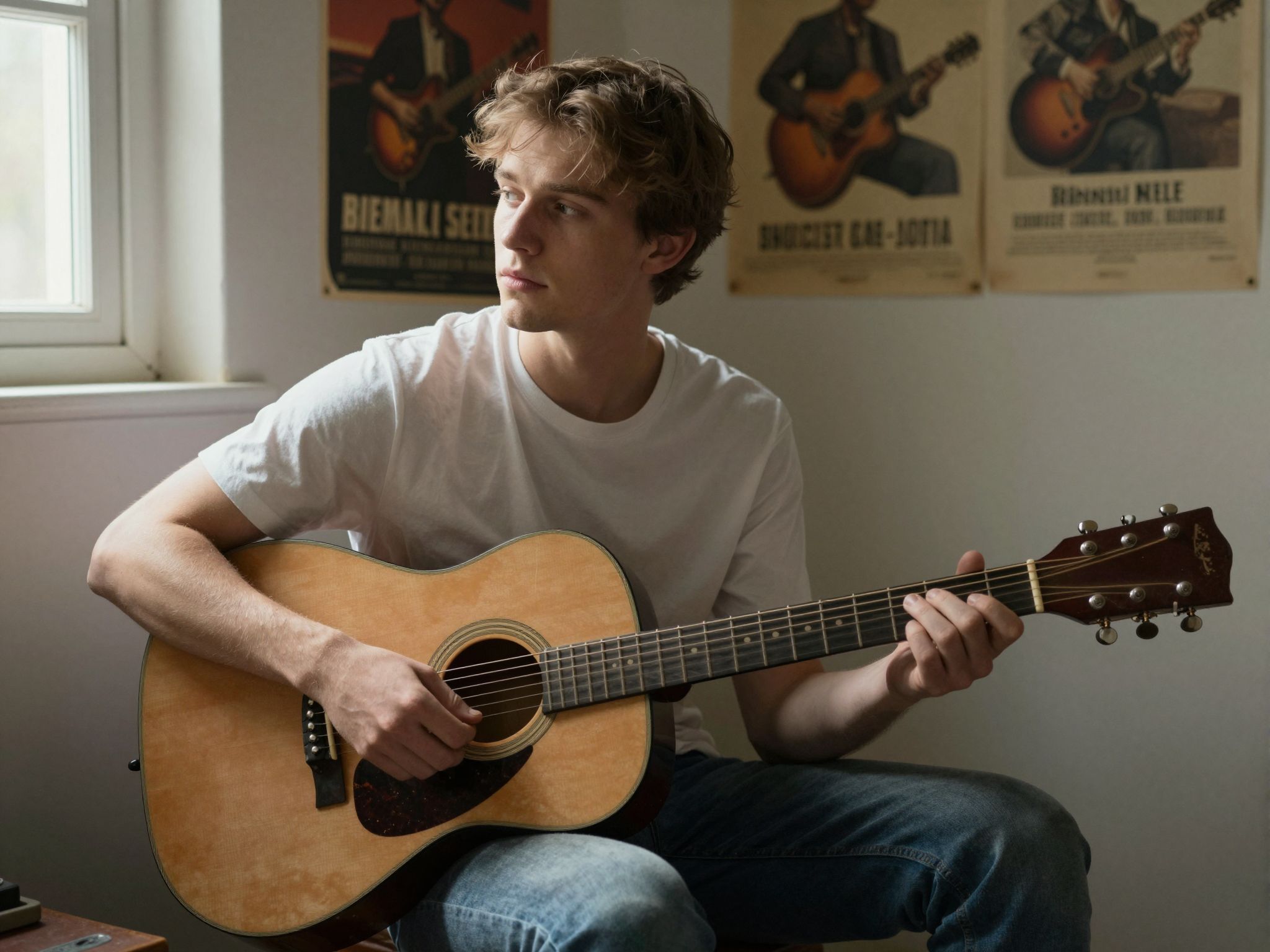 Álmunkban egy régi gitár felfedezése a múlt dallamait ébreszti fel bennünk, titkokat és emlékeket hordozva.