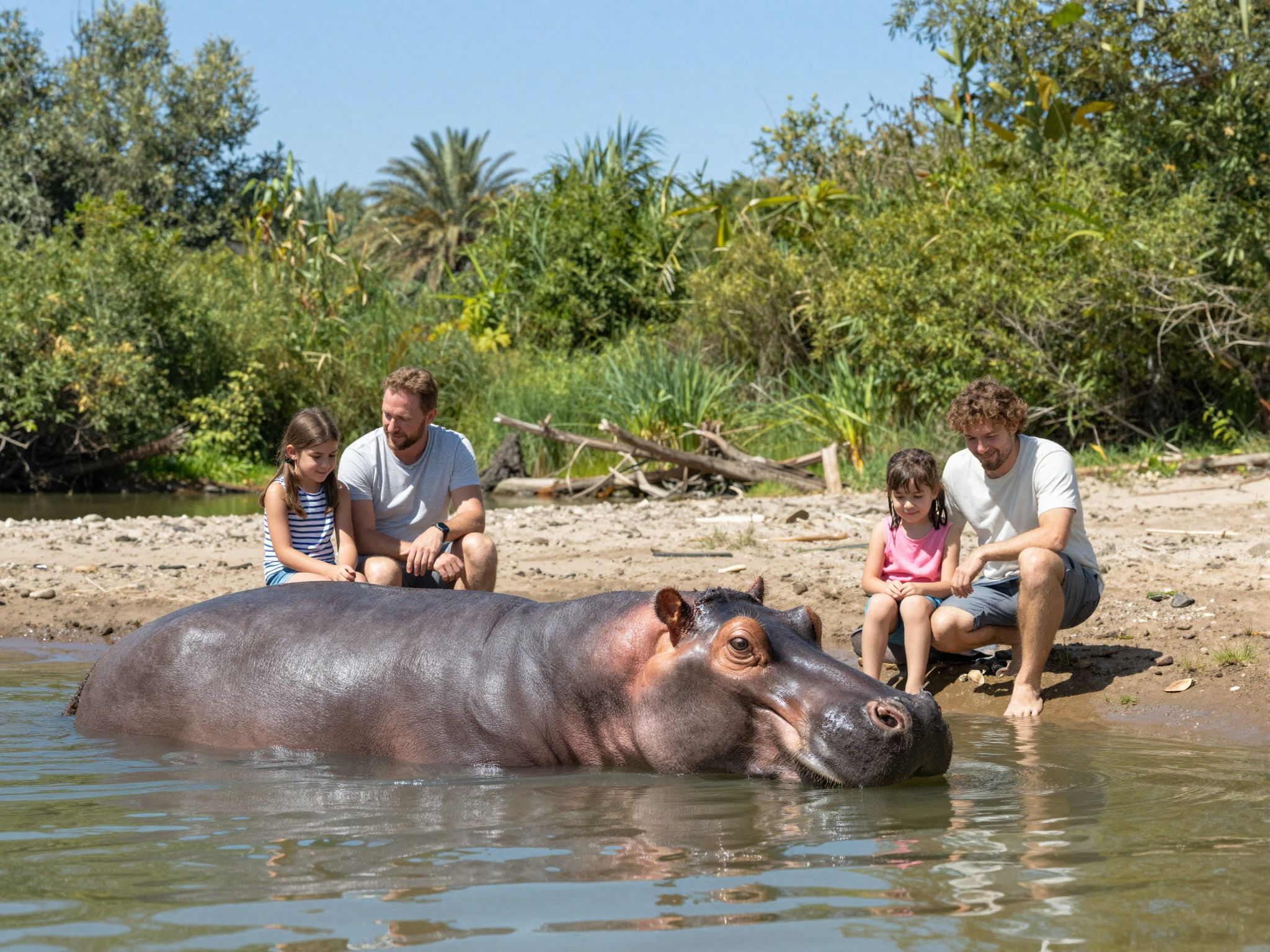 Az álombeli víziló család a biztonság, szeretet és az összetartozás szimbóluma, varázslatos utazásra hívva minket.