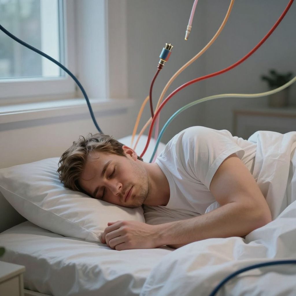 A földön heverő kábelek az álomban az elágazásokat és rejtett utakat szimbolizálják, az élet útvesztőiben való eligibilitást.