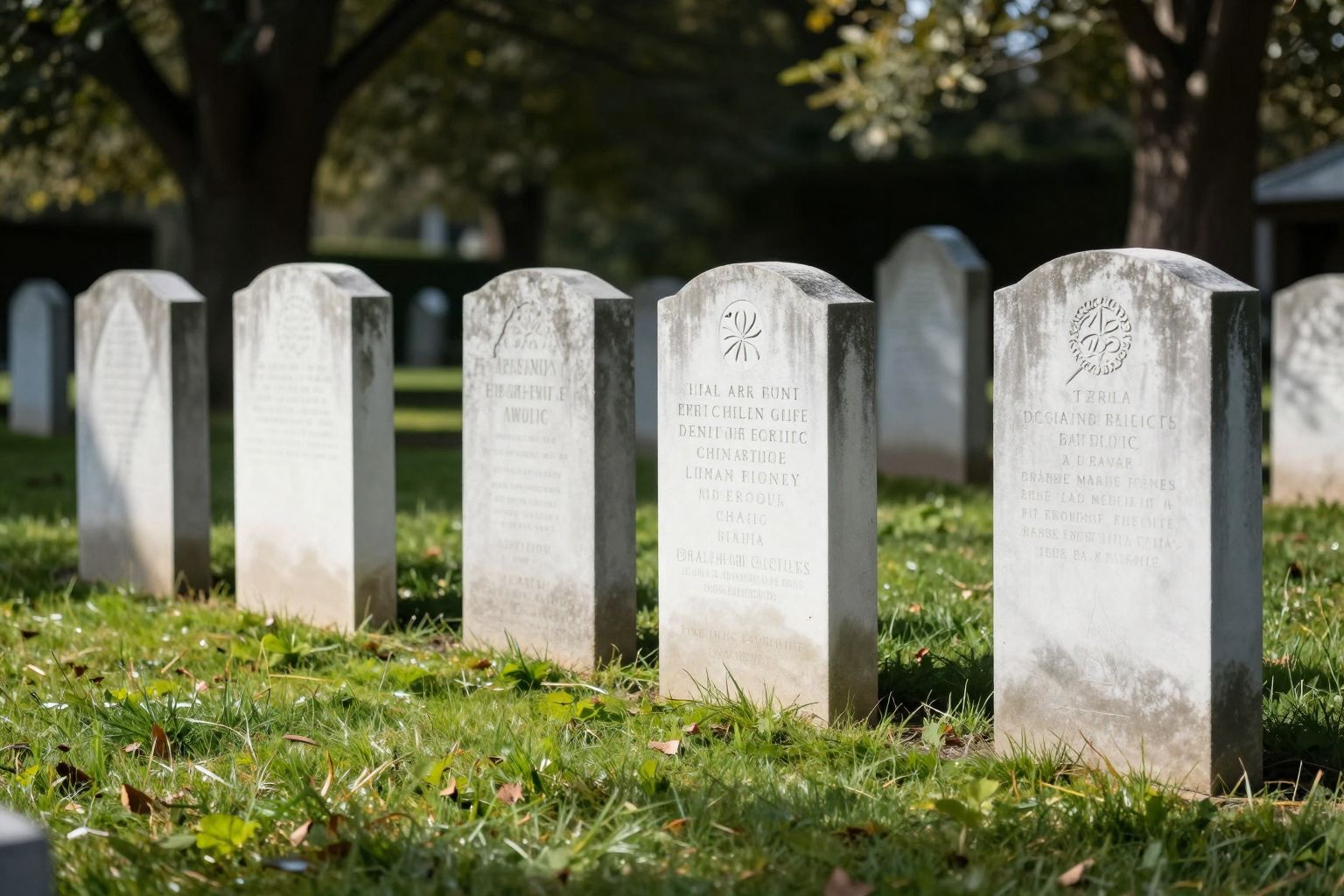 A sorban álló sírkövek titkos üzeneteket hordanak, mintha az elhunytak suttognának nekünk az örökkévalóságról.
