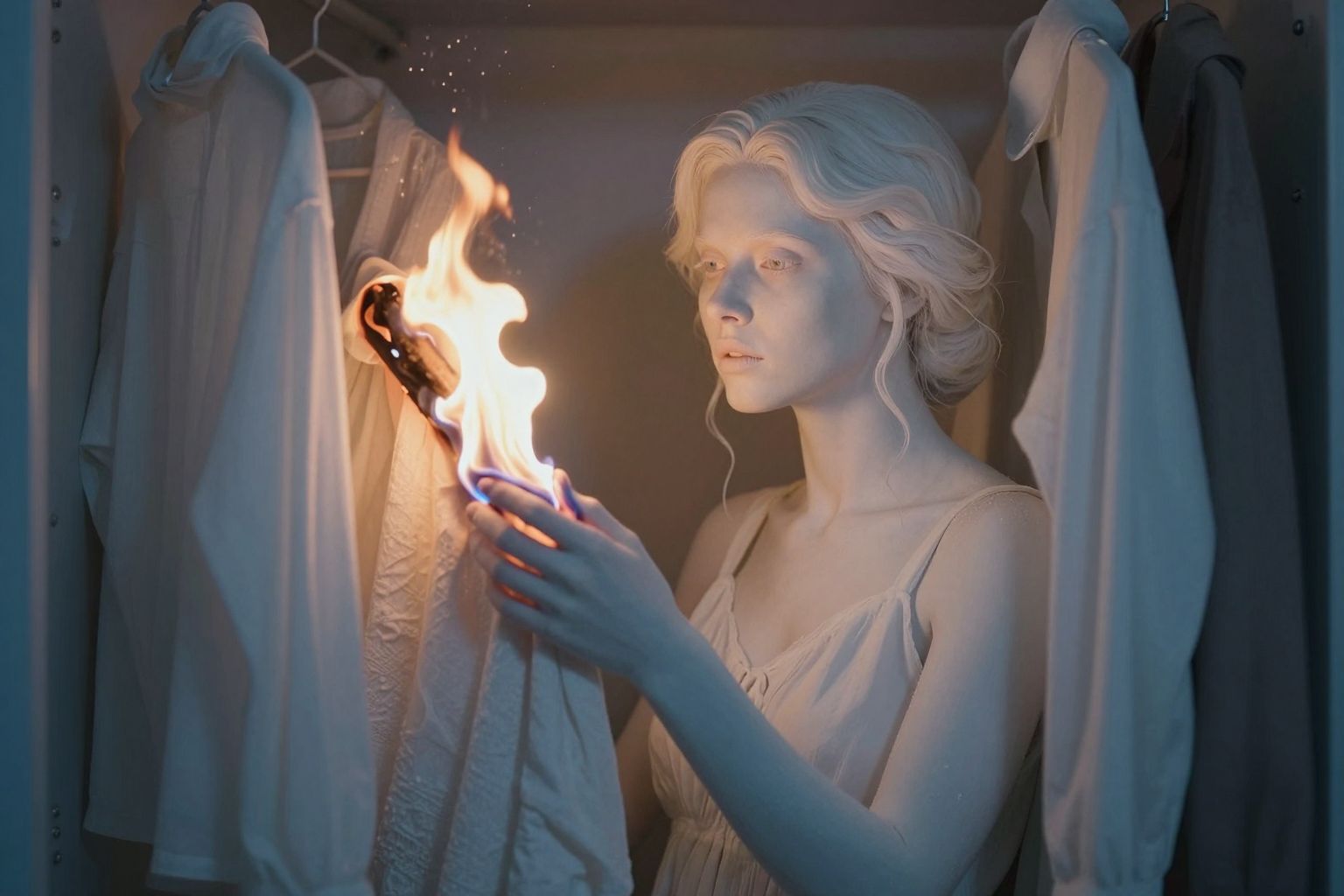 A ruhák égetése álomban a múlt terheit tünteti el, új kezdetek és lehetőségek szikráját hozva.
