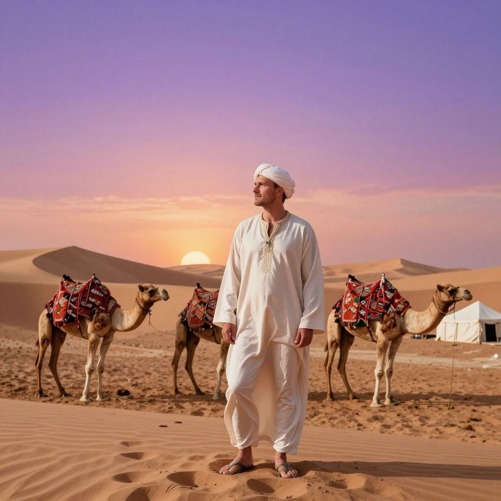 A sivatagi karavánban álmodni az utazás, a felfedezés és a titkok felfedésének mély vágyát szimbolizálja.