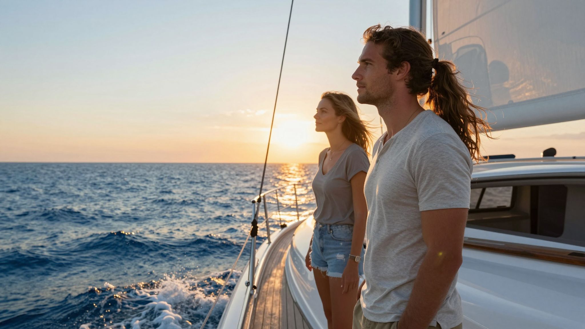 A tenger mélységei titkokat rejtenek, álmainkban a jachtok a vágyaink felfedezésére hívnak, szabadon lebegve.