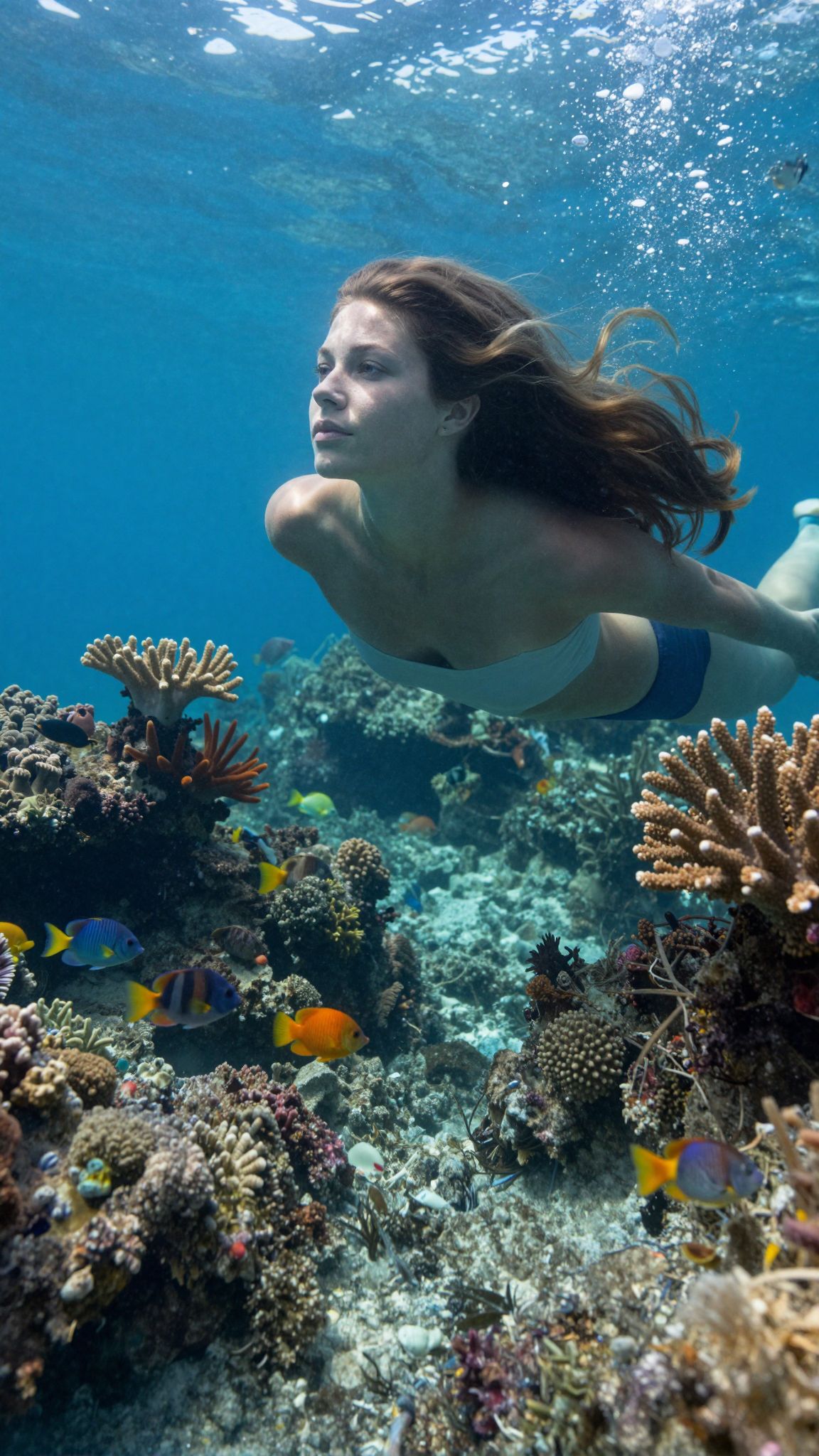 A víz alatti cet látványa a lélek mélyebb rétegeinek felfedezését ígéri, rejtett vágyaink és félelmeink találkozásával.