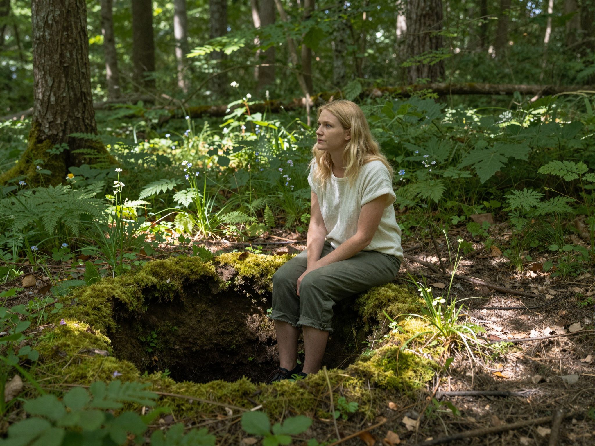 A gödör az erdőben titkokat rejt, mély érzéseket és elfeledett vágyakat hív elő az álmok világából.