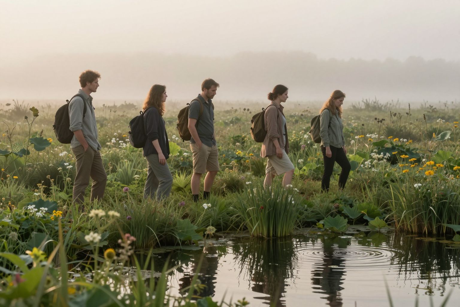 A mocsár mélyén rejtőző álmok a lélek stagnáló titkait őrzik, vágyaink partra vetett álmát szőve.