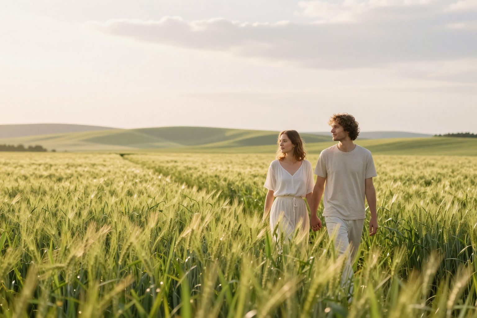 Az éretlen árpamező zöld árnyai titkokat rejtenek, a jövő bőségének ígéretével teli, álmainkban még felfedezésre vár.