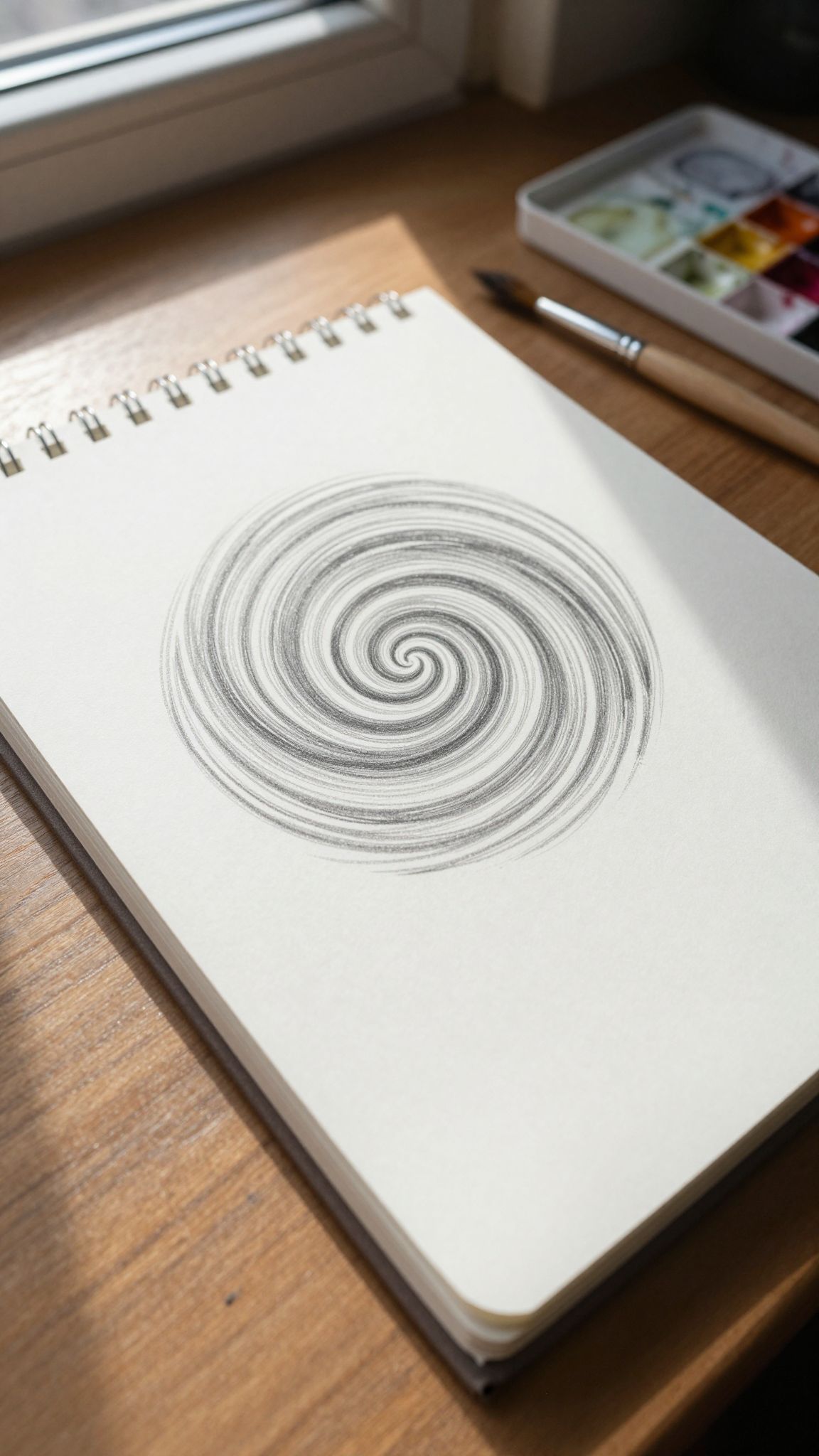 A spirál a lélek mélyére vezet, tükrözve az érzelmek hullámzását és a kreatív vágyakat.