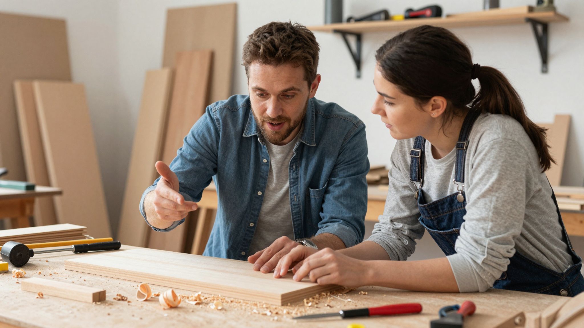 Az asztalos álomharcban rejtett feszültségek ütnének vissza, melyek belső konfliktusainkat tükrözik, mély érzelmekkel fonva.